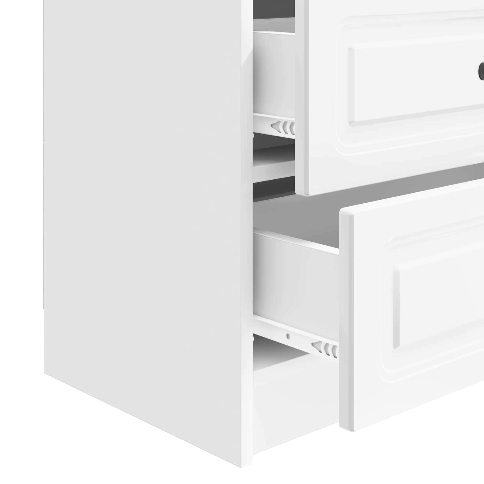 Cabinet de chevet Blanc brillant 62 x 34,5 x 44,5 cm - XIOS