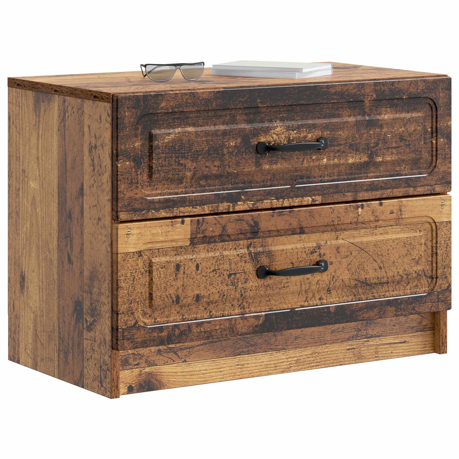 Cabinet de chevet avec tiroir Bois ancien 62 x 34,5 x 44,5 cm - XIOS