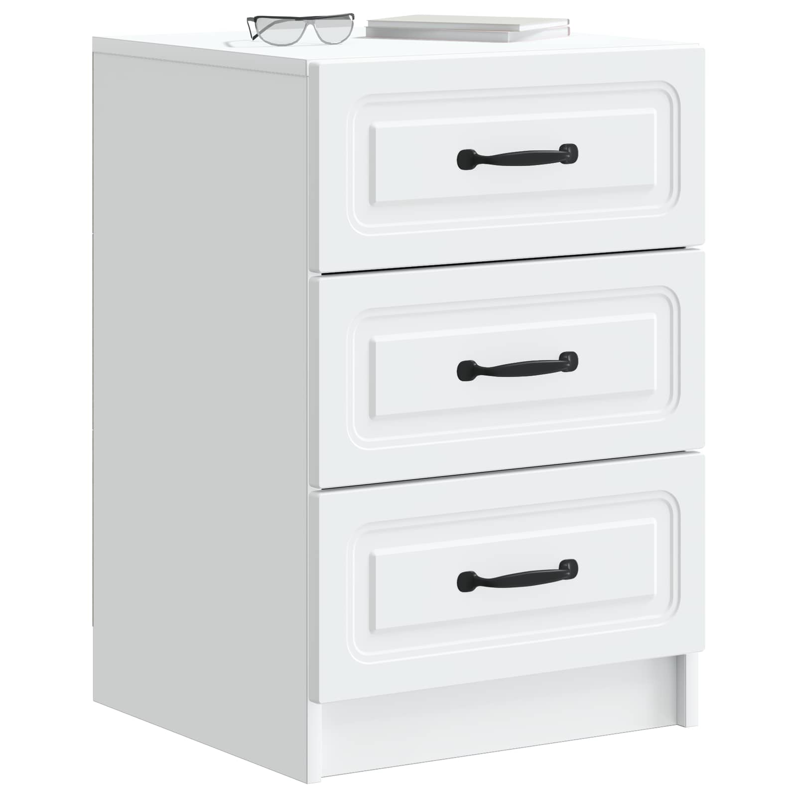 Cabinet de chevet Blanc 43 x 41 x 63,5 cm Bois d'ingénierie - XIOS