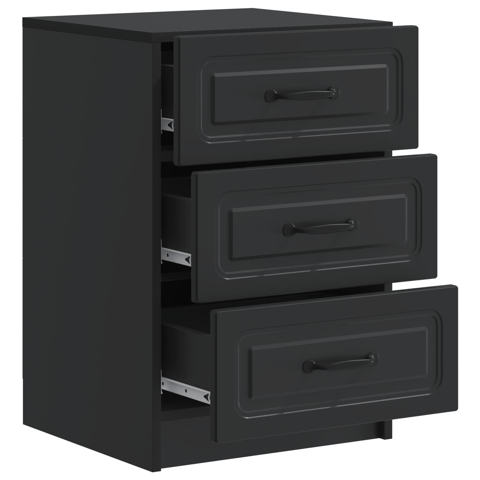 Cabinet de chevet Noir 43 x 41 x 63,5 cm Bois d'ingénierie - XIOS