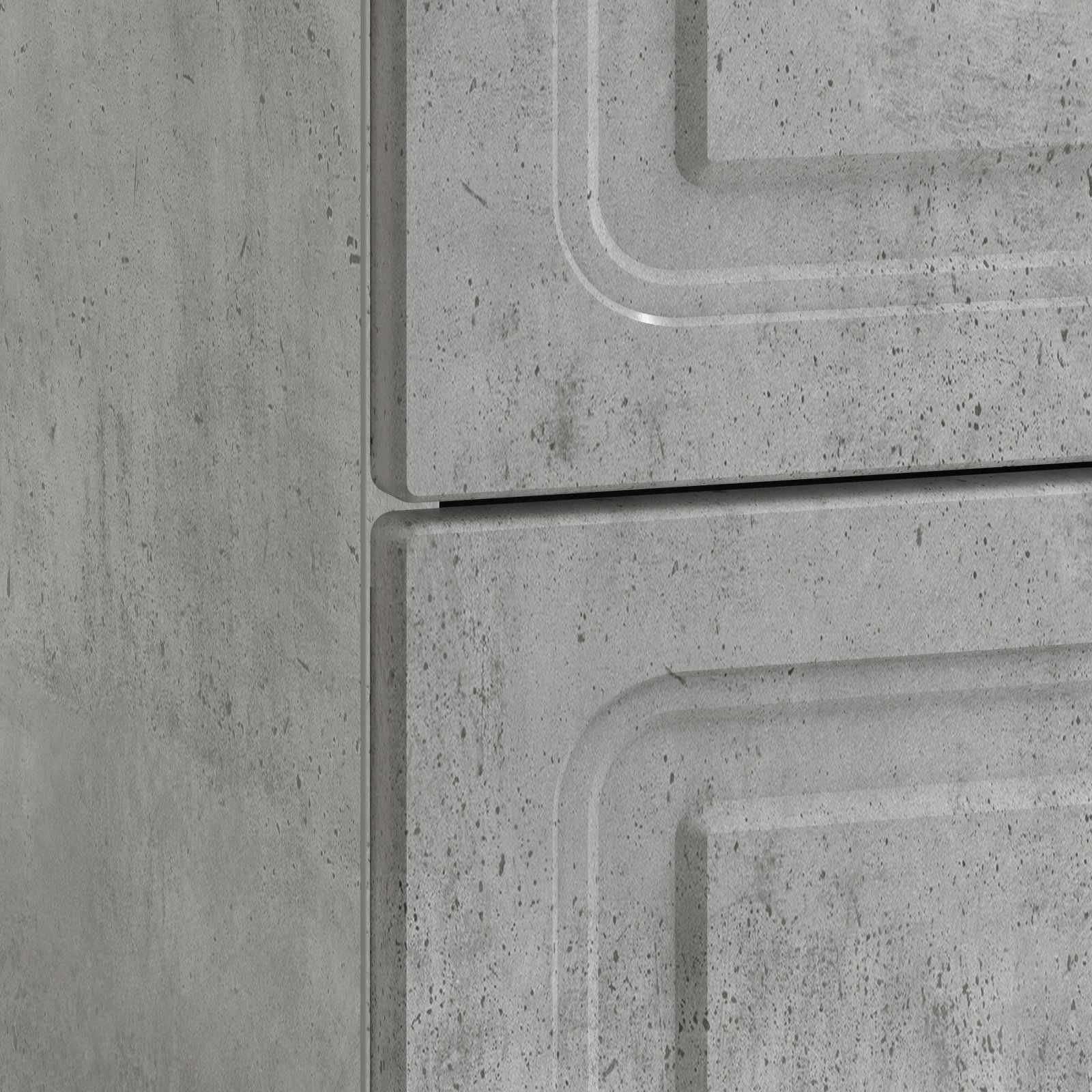 Cabinet de chevet avec tiroir Gris béton 43 x 41 x 63,5 cm - XIOS
