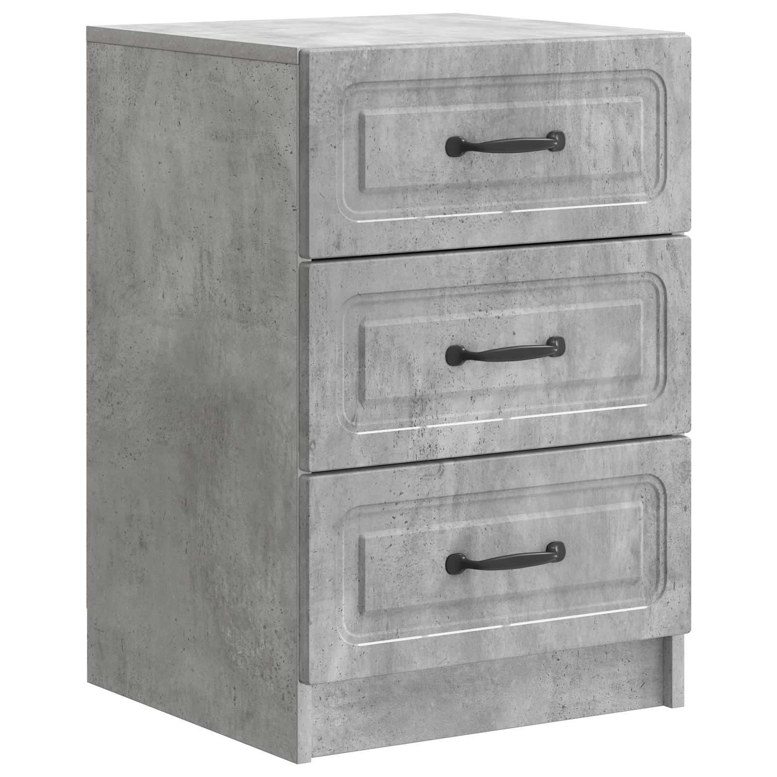 Cabinet de chevet avec tiroir Gris béton 43 x 41 x 63,5 cm - XIOS