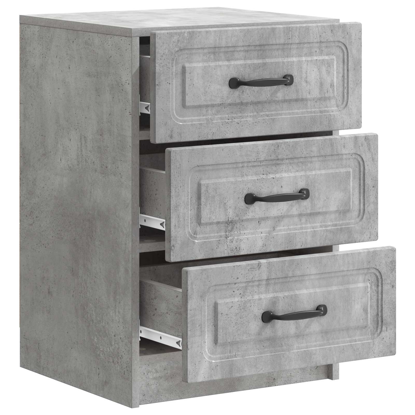 Cabinet de chevet avec tiroir Gris béton 43 x 41 x 63,5 cm - XIOS