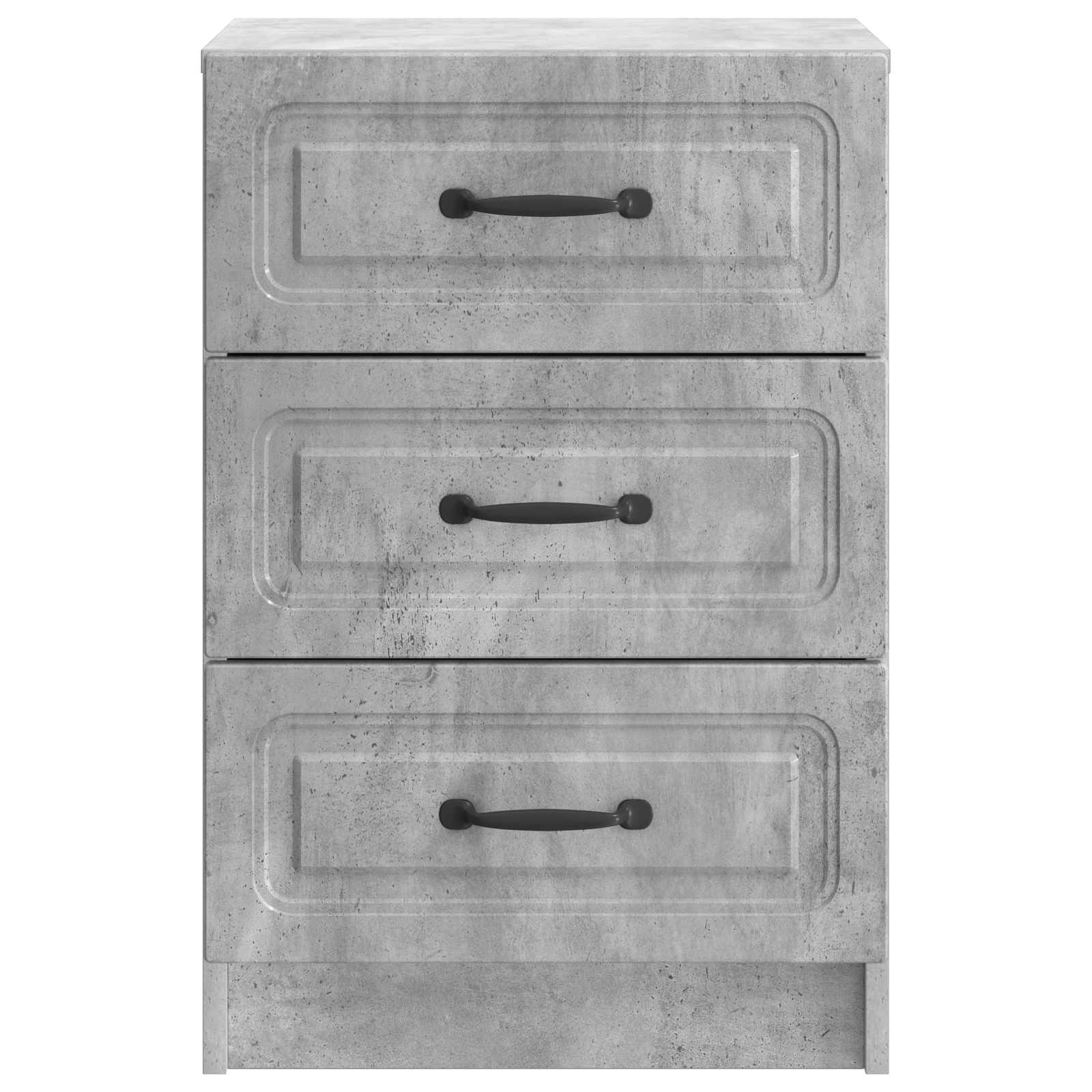 Cabinet de chevet avec tiroir Gris béton 43 x 41 x 63,5 cm - XIOS