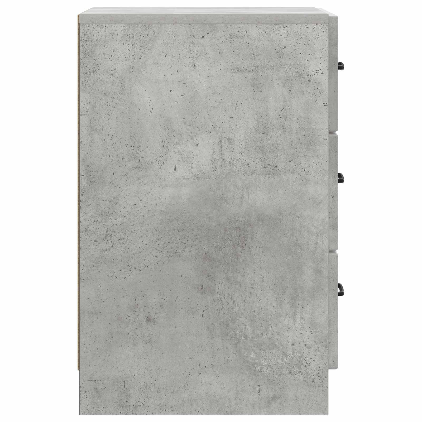 Cabinet de chevet avec tiroir Gris béton 43 x 41 x 63,5 cm - XIOS
