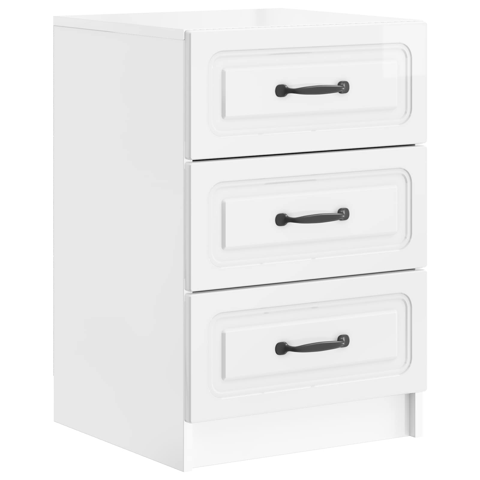 Cabinet de chevet avec tiroir Blanc brillant 43 x 41 x 63,5 cm - XIOS
