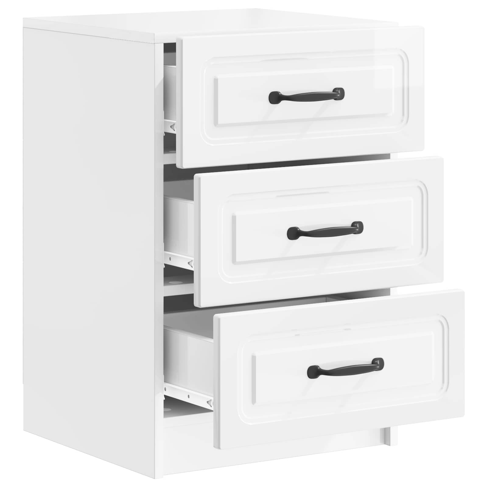 Cabinet de chevet avec tiroir Blanc brillant 43 x 41 x 63,5 cm - XIOS