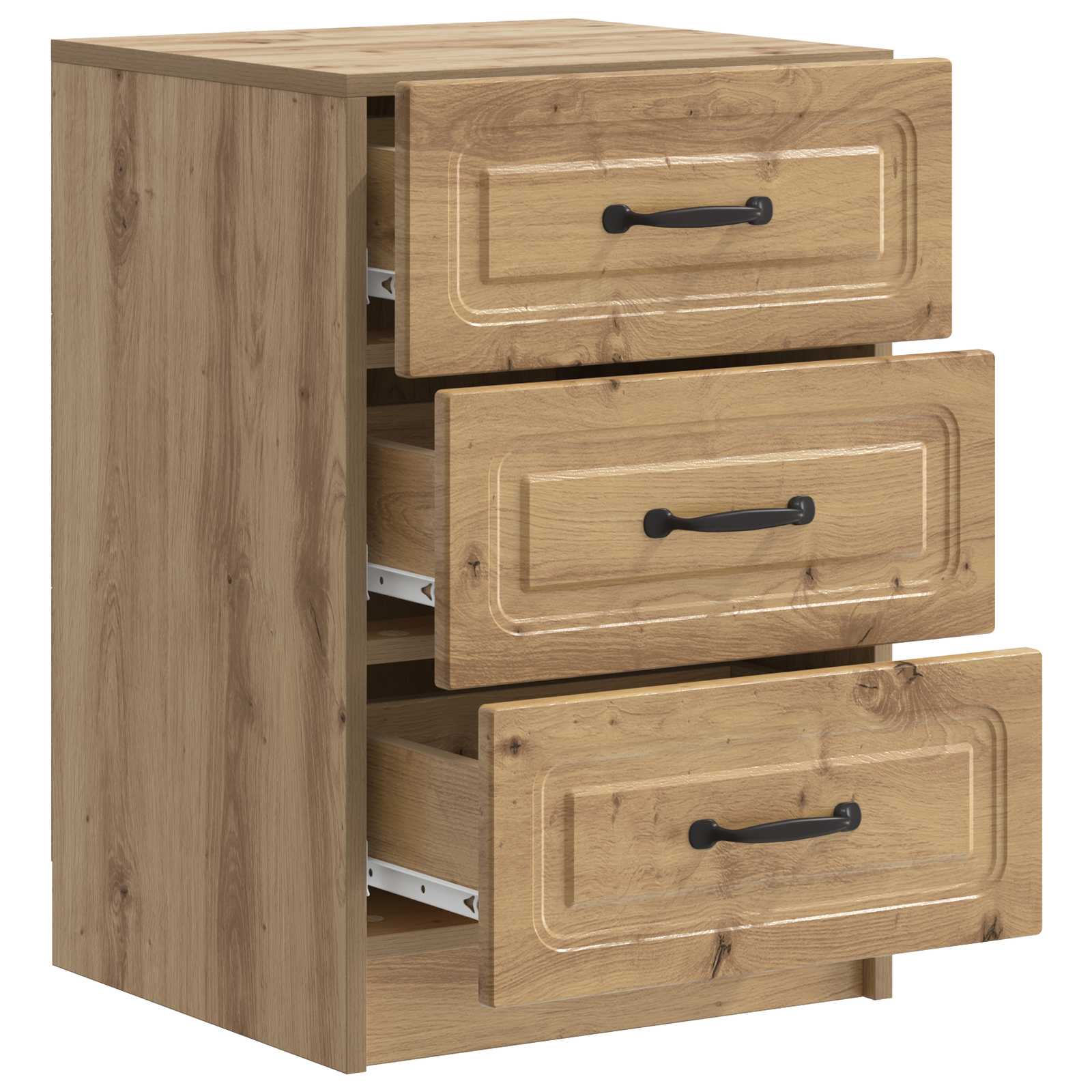 Cabinet de chevet avec tiroir Chêne artisanal 43 x 41 x 63,5 cm - XIOS