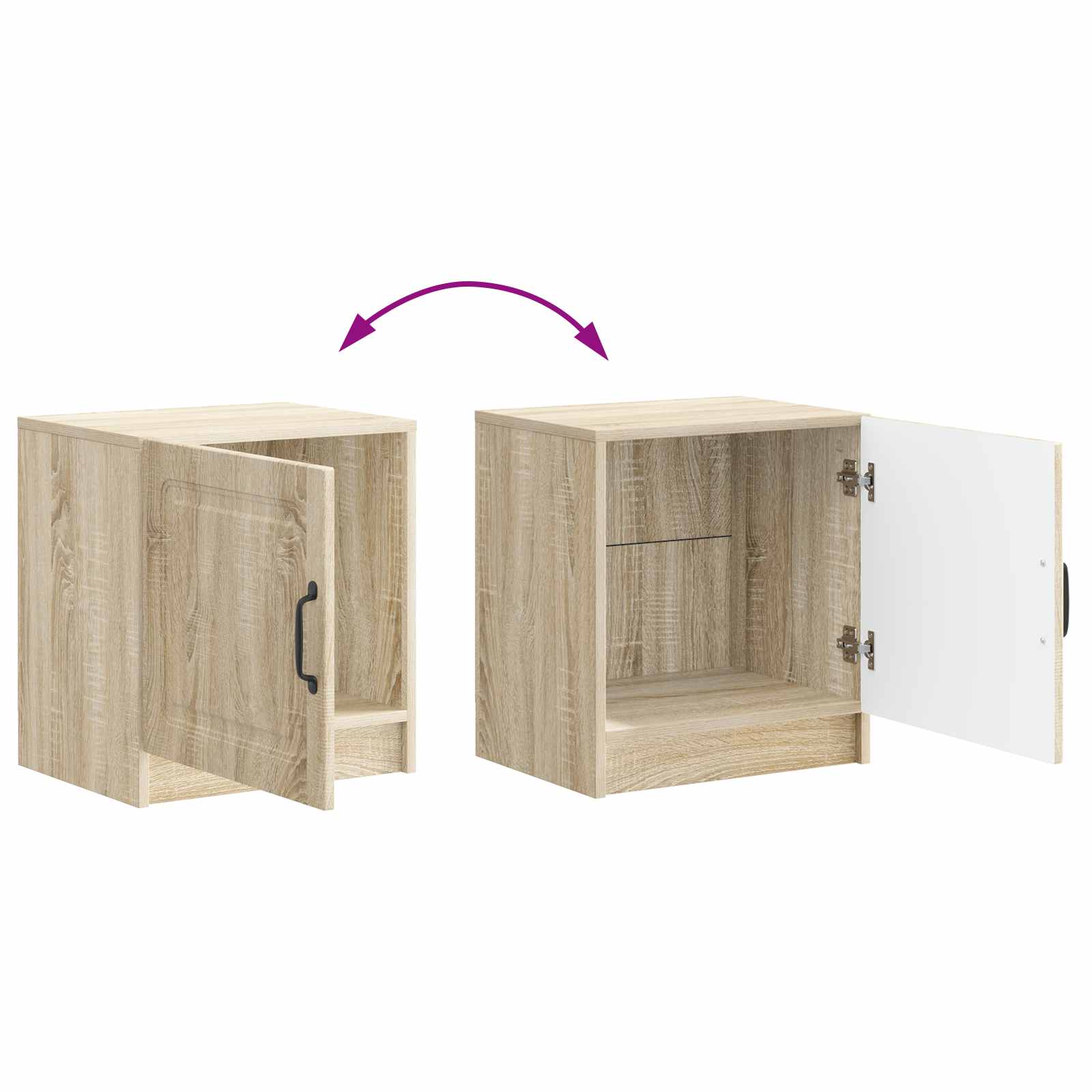 Cabinet de chevet 2 pcs Chêne Sonoma 43 x 34,5 x 47 cm - XIOS