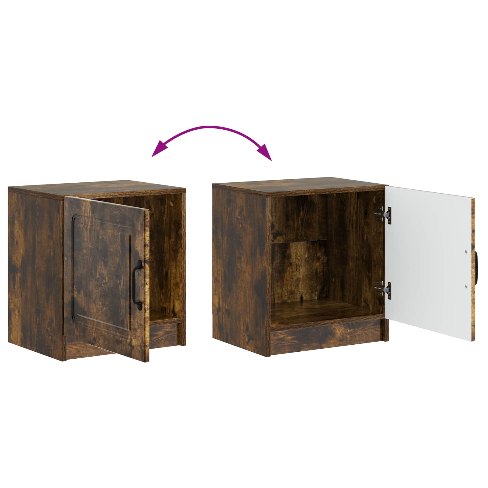Cabinet de chevet 2 pcs Chêne fumé 43 x 34,5 x 47 cm - XIOS