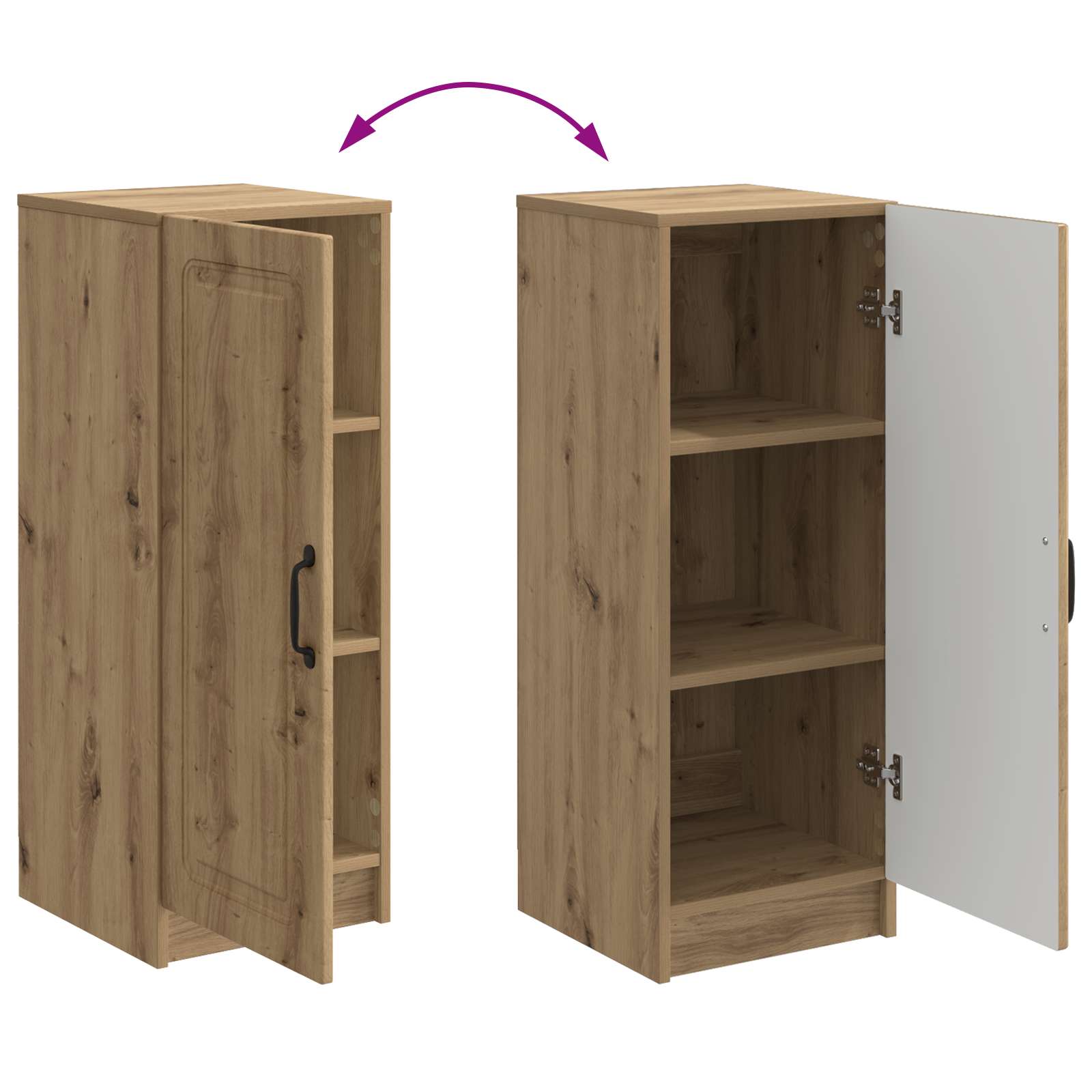 Buffet Chêne artisanal 33 x 34,5 x 87 cm Bois d'ingénierie - XIOS