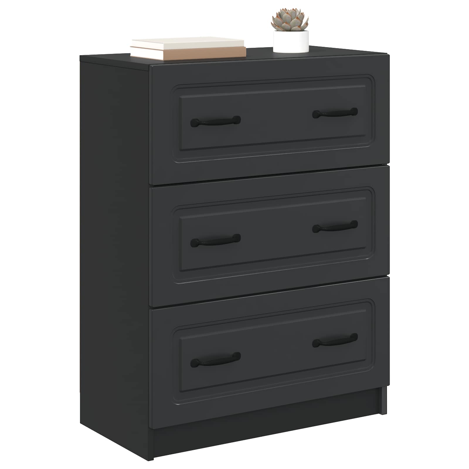 Armoire à tiroirs Noir 66 x 34,5 x 87 cm Bois d'ingénierie - XIOS