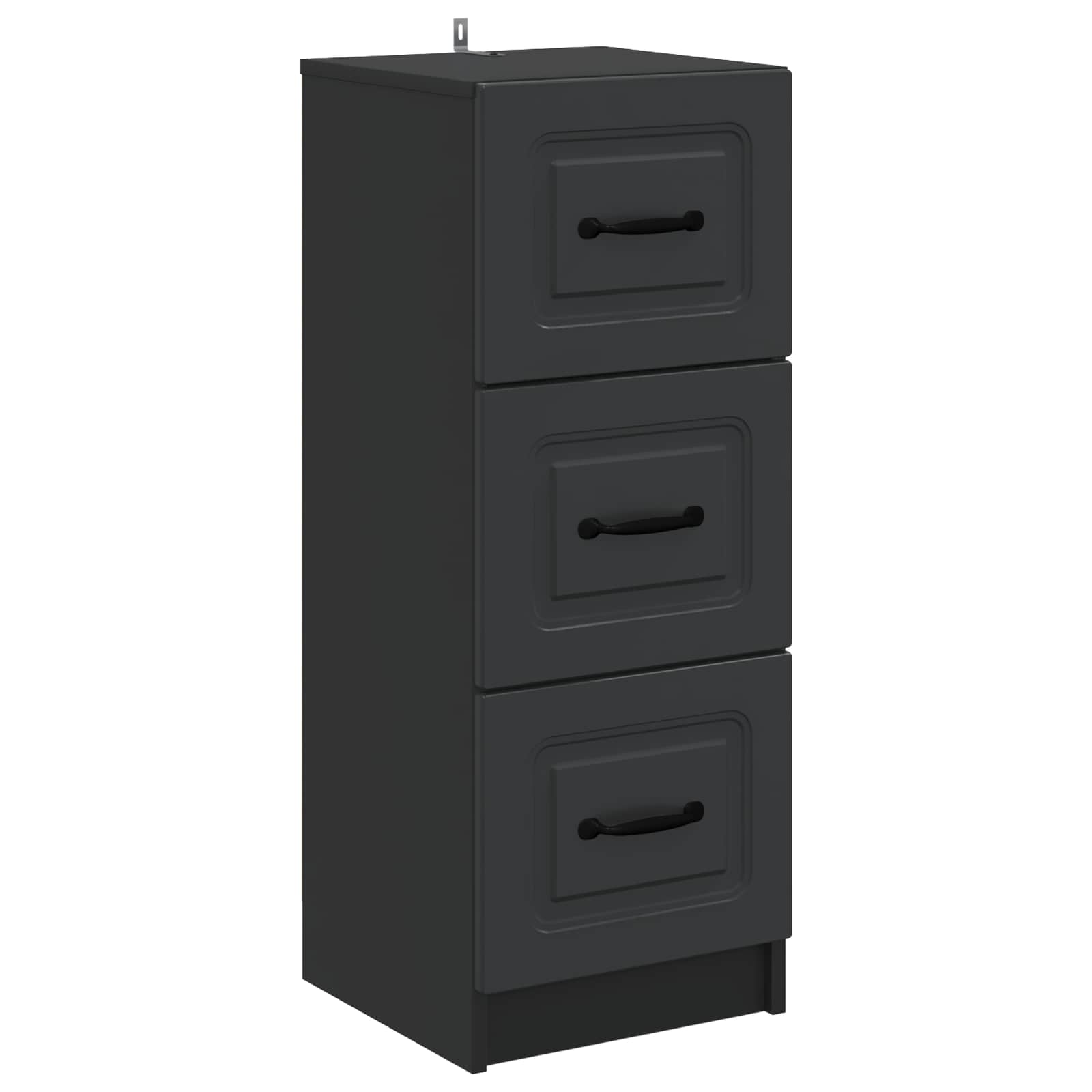 Armoire à tiroirs Noir 33 x 34,5 x 87 cm Bois d'ingénierie - XIOS