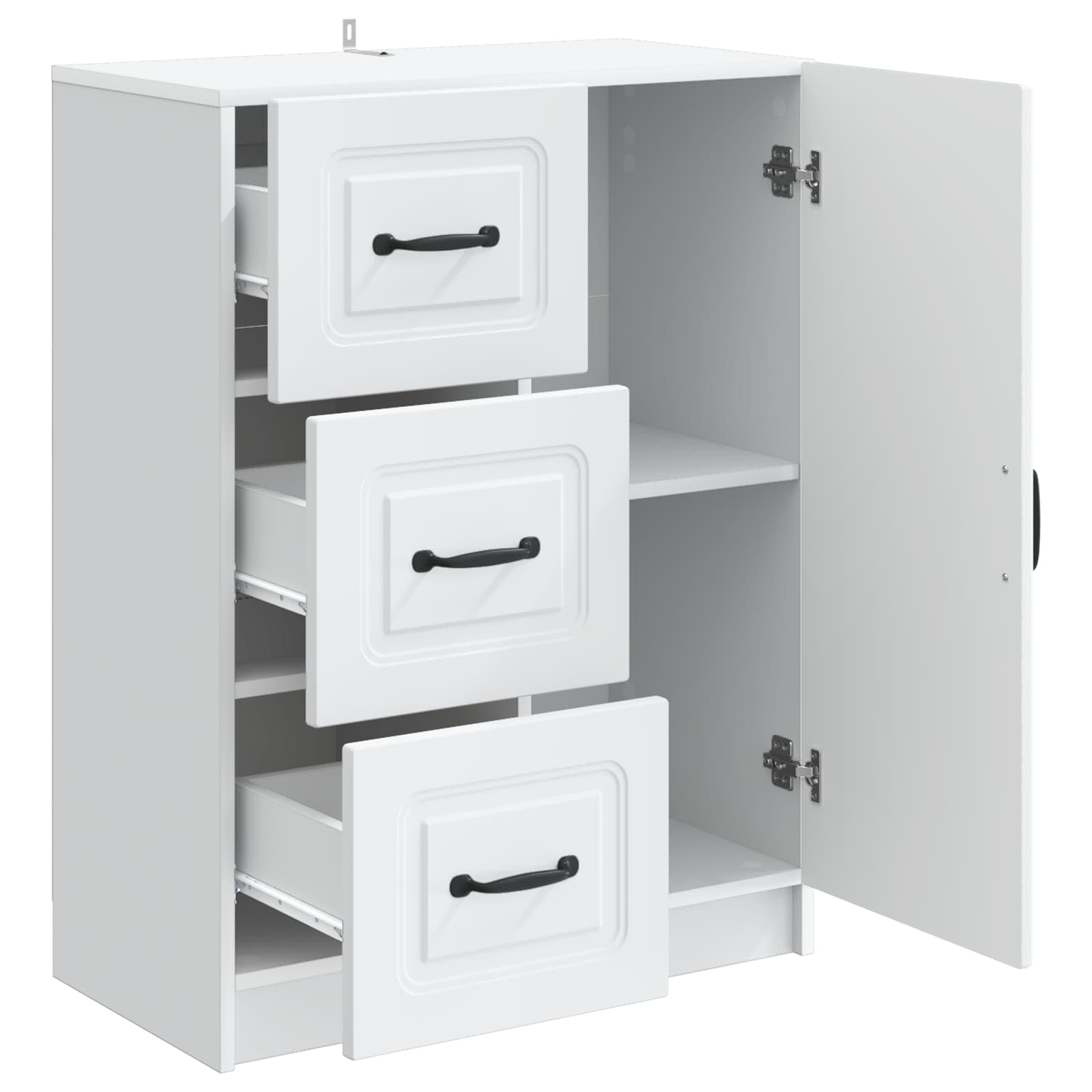 Buffet avec tiroir Blanc 66 x 34,5 x 87 cm Bois d'ingénierie - XIOS