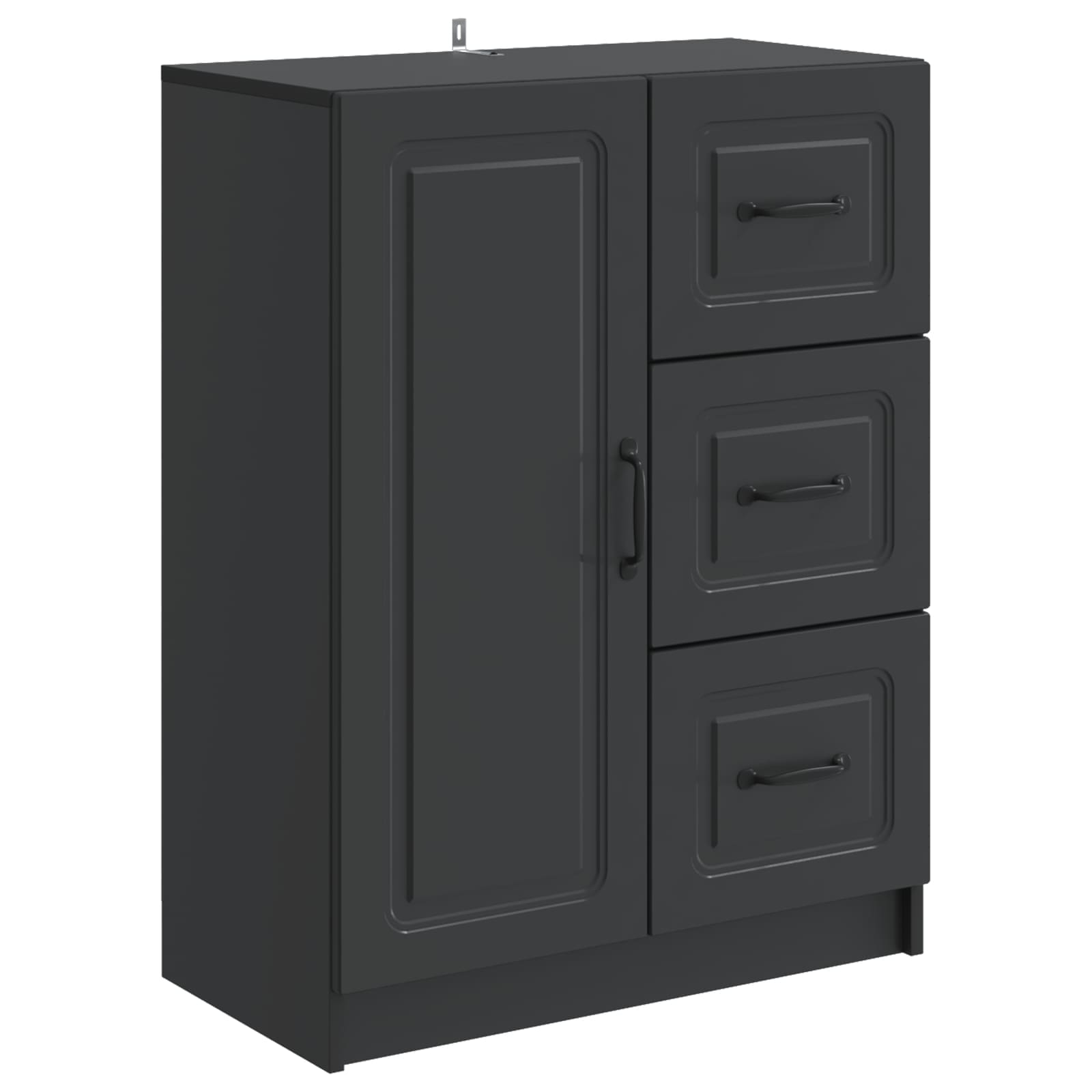 Buffet avec tiroir Noir 66 x 34,5 x 87 cm Bois d'ingénierie - XIOS
