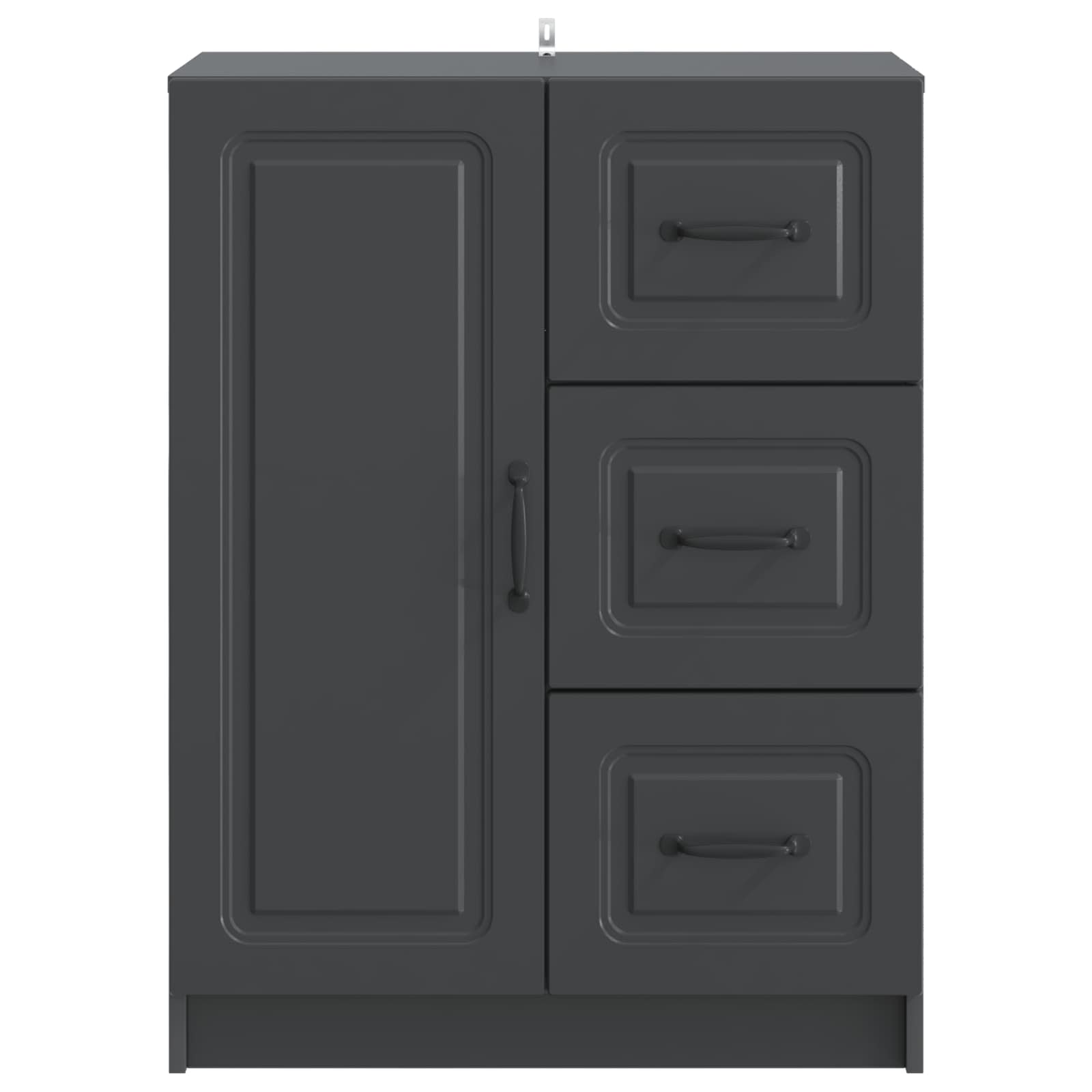 Buffet avec tiroir Noir 66 x 34,5 x 87 cm Bois d'ingénierie - XIOS