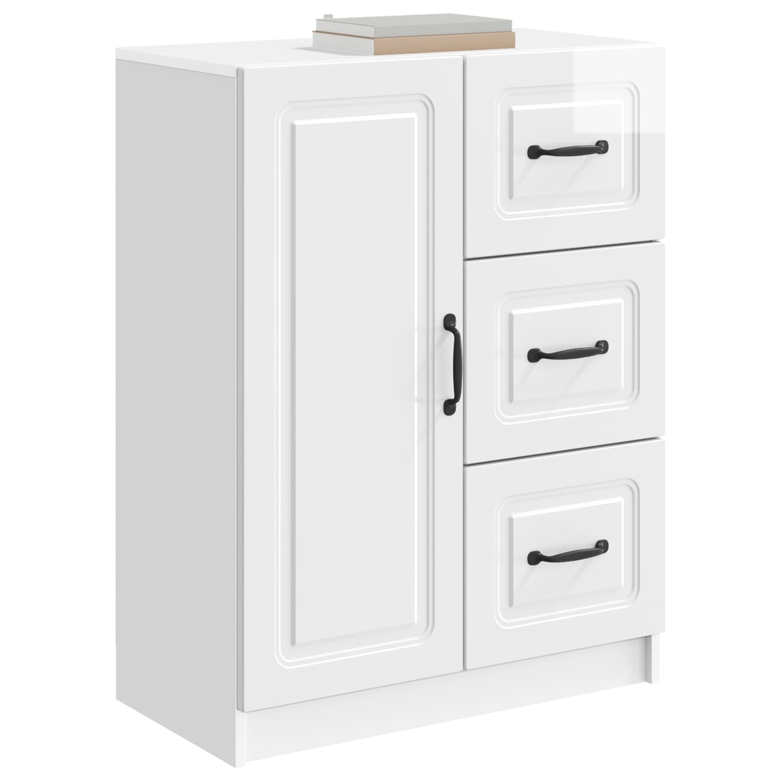 Buffet Blanc brillant 66 x 34,5 x 87 cm Bois d'ingénierie - XIOS