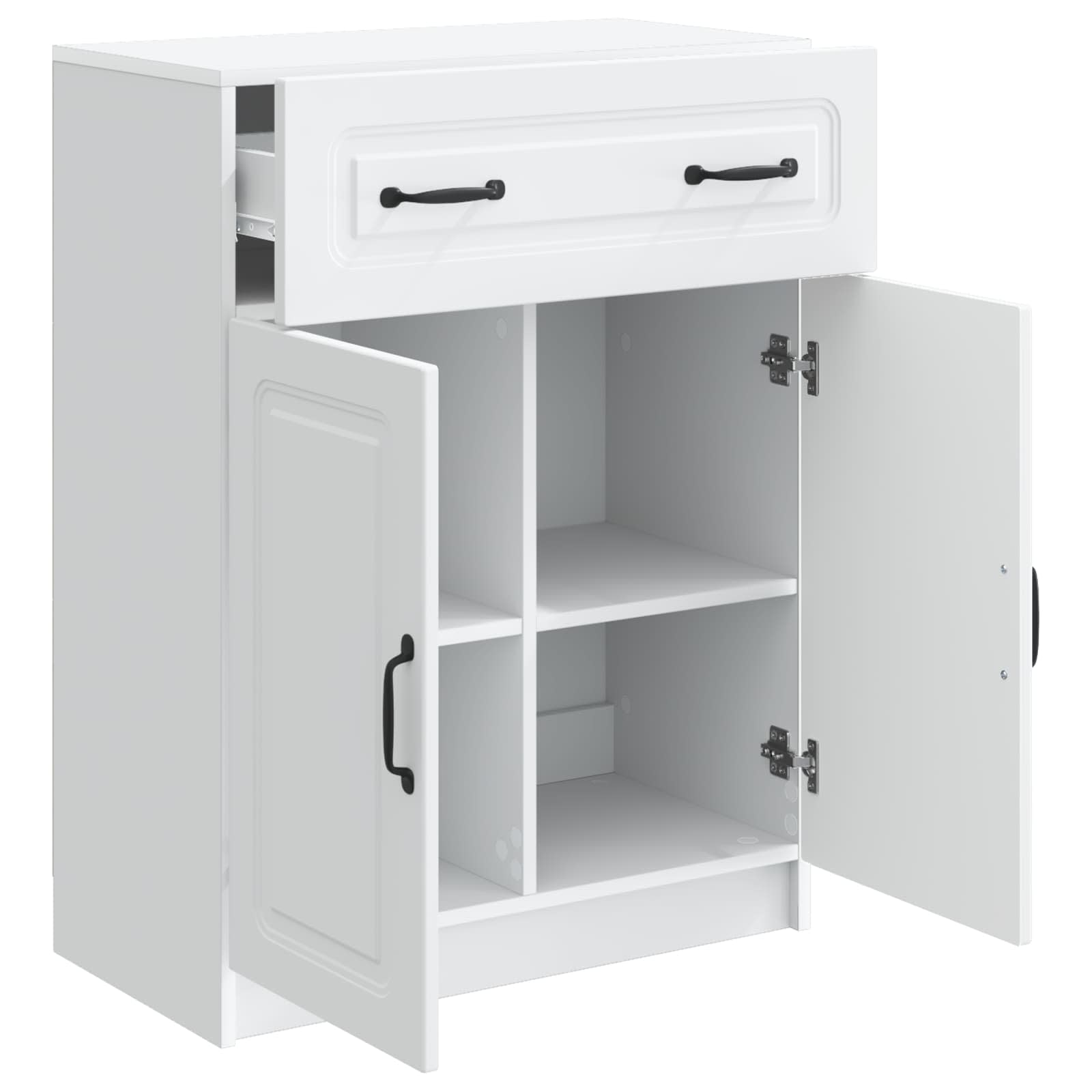 Buffet avec tiroir Blanc 66 x 34,5 x 87 cm Bois d'ingénierie - XIOS