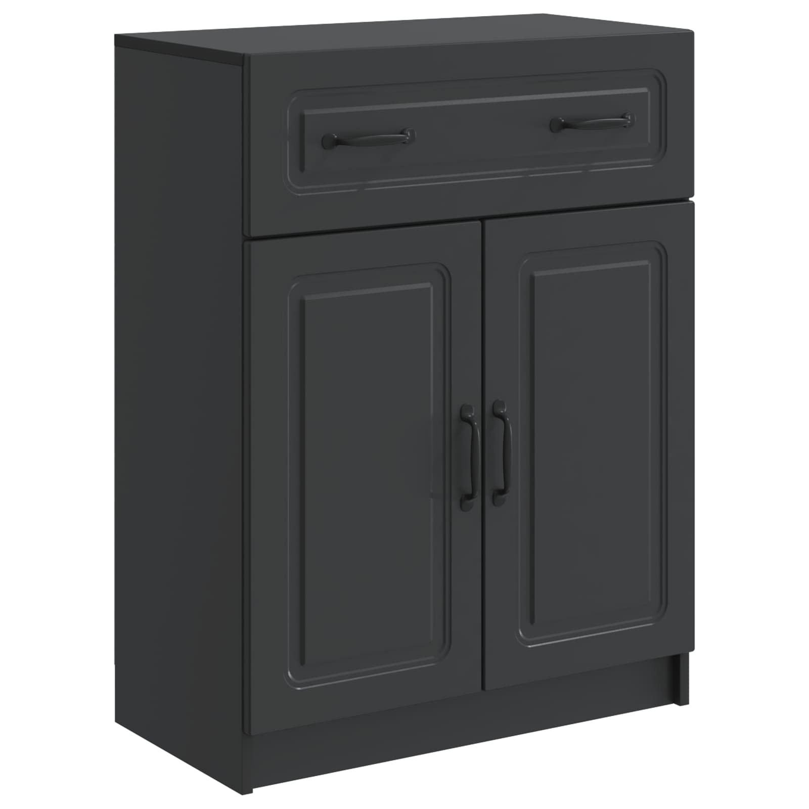 Buffet avec tiroir Noir 66 x 34,5 x 87 cm Bois d'ingénierie - XIOS
