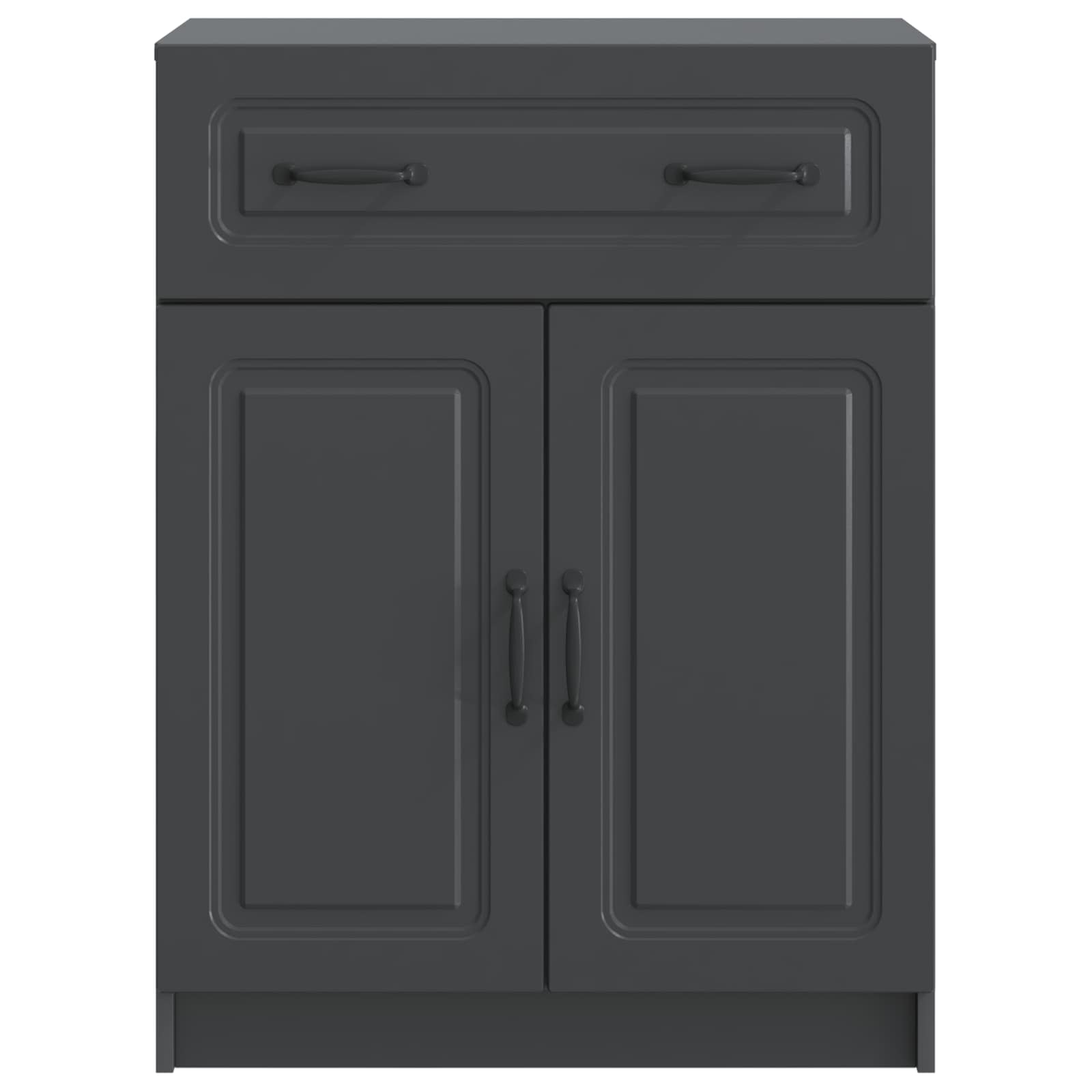 Buffet avec tiroir Noir 66 x 34,5 x 87 cm Bois d'ingénierie - XIOS