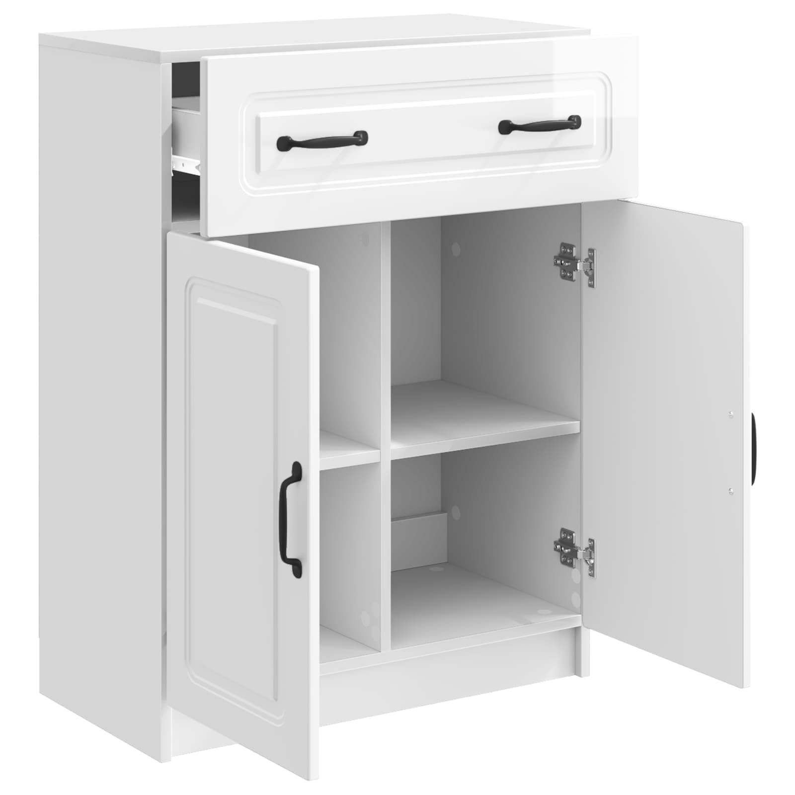Buffet Blanc brillant 66 x 34,5 x 87 cm Bois d'ingénierie - XIOS