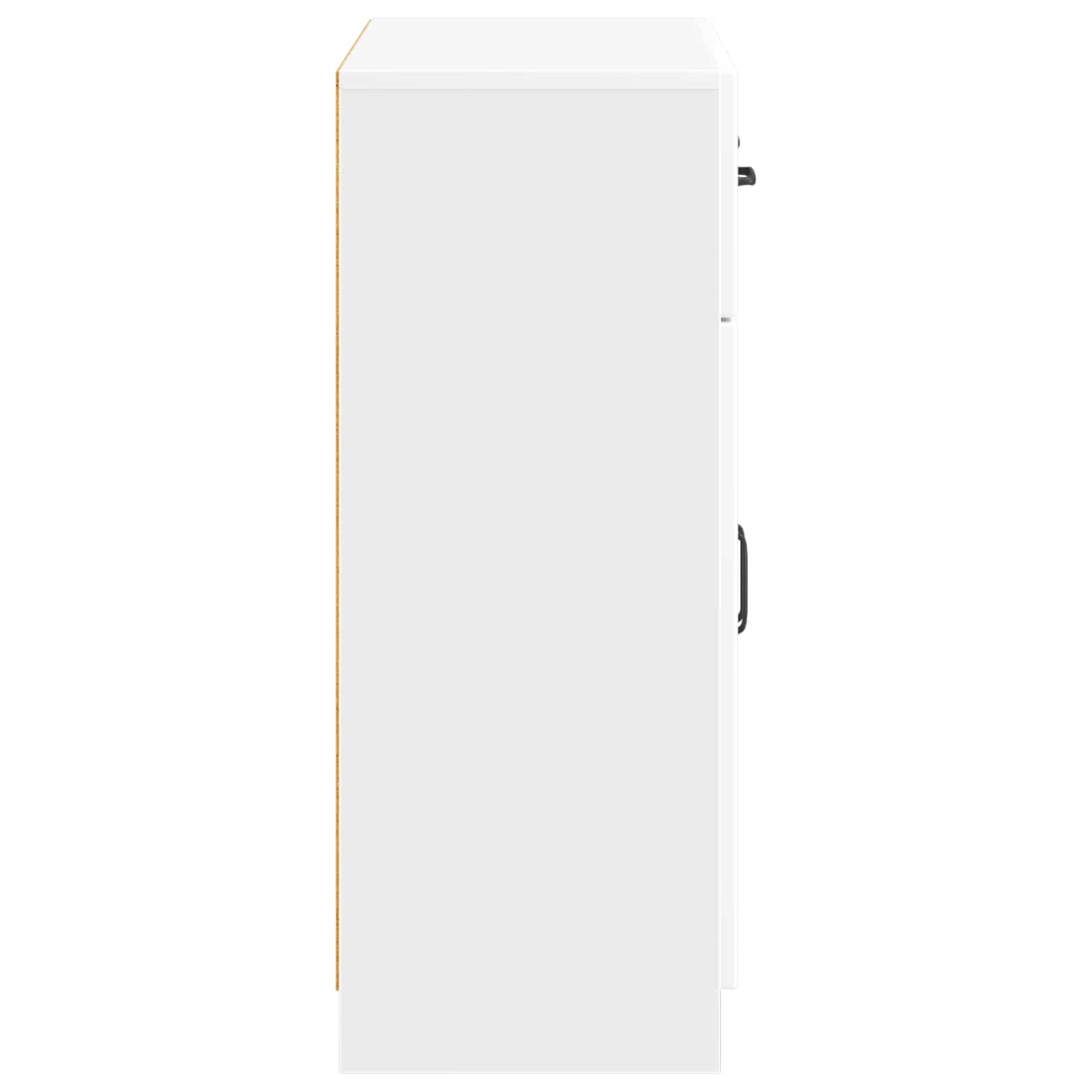 Buffet Blanc brillant 66 x 34,5 x 87 cm Bois d'ingénierie - XIOS