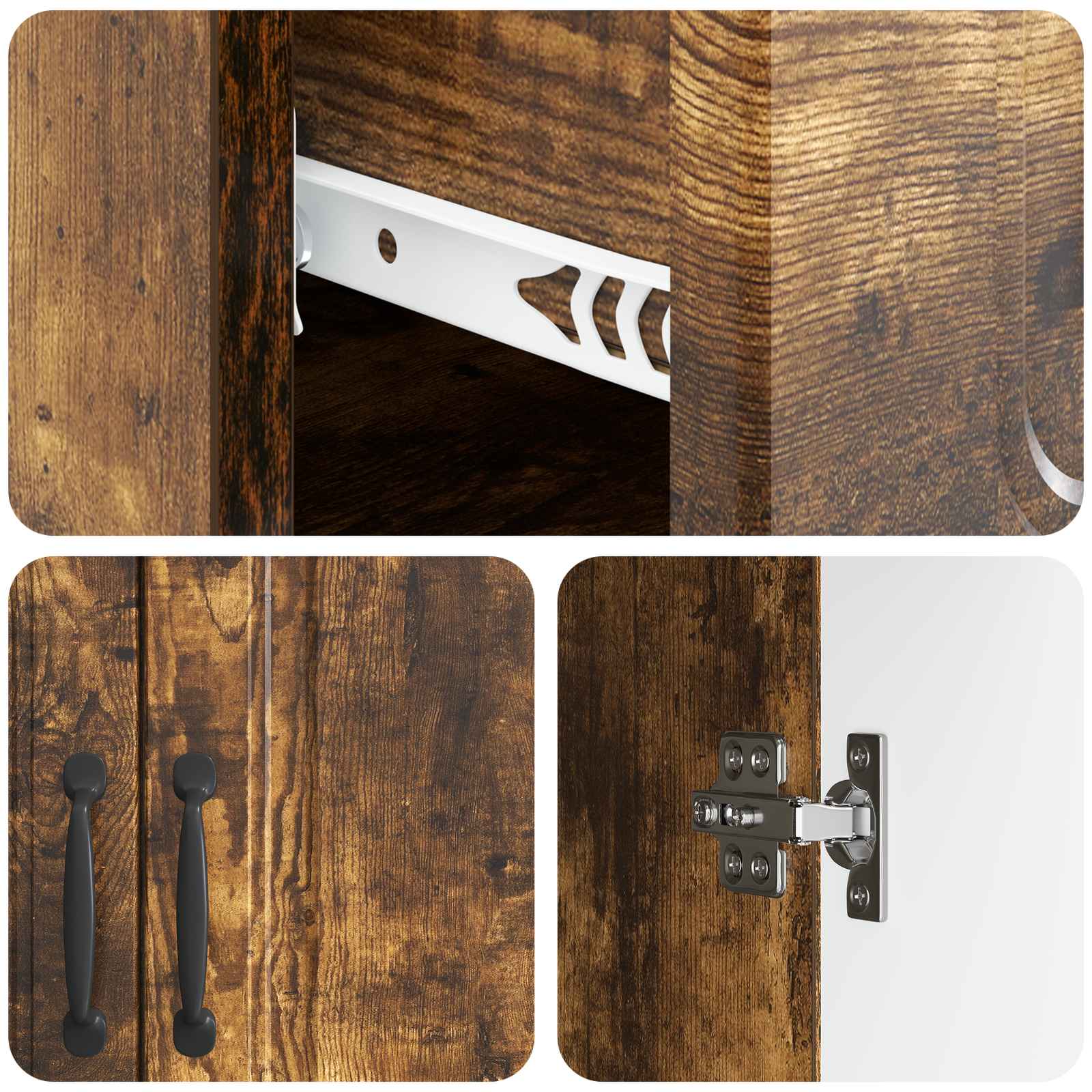 Buffet Chêne fumé 66 x 34,5 x 87 cm Bois d'ingénierie - XIOS