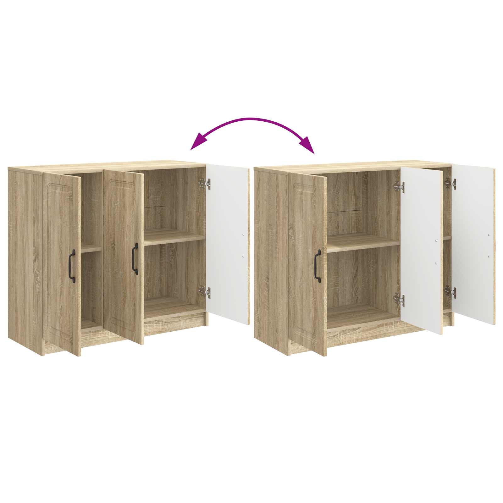 Buffet Chêne Sonoma 89 x 34,5 x 77 cm Bois d'ingénierie - XIOS