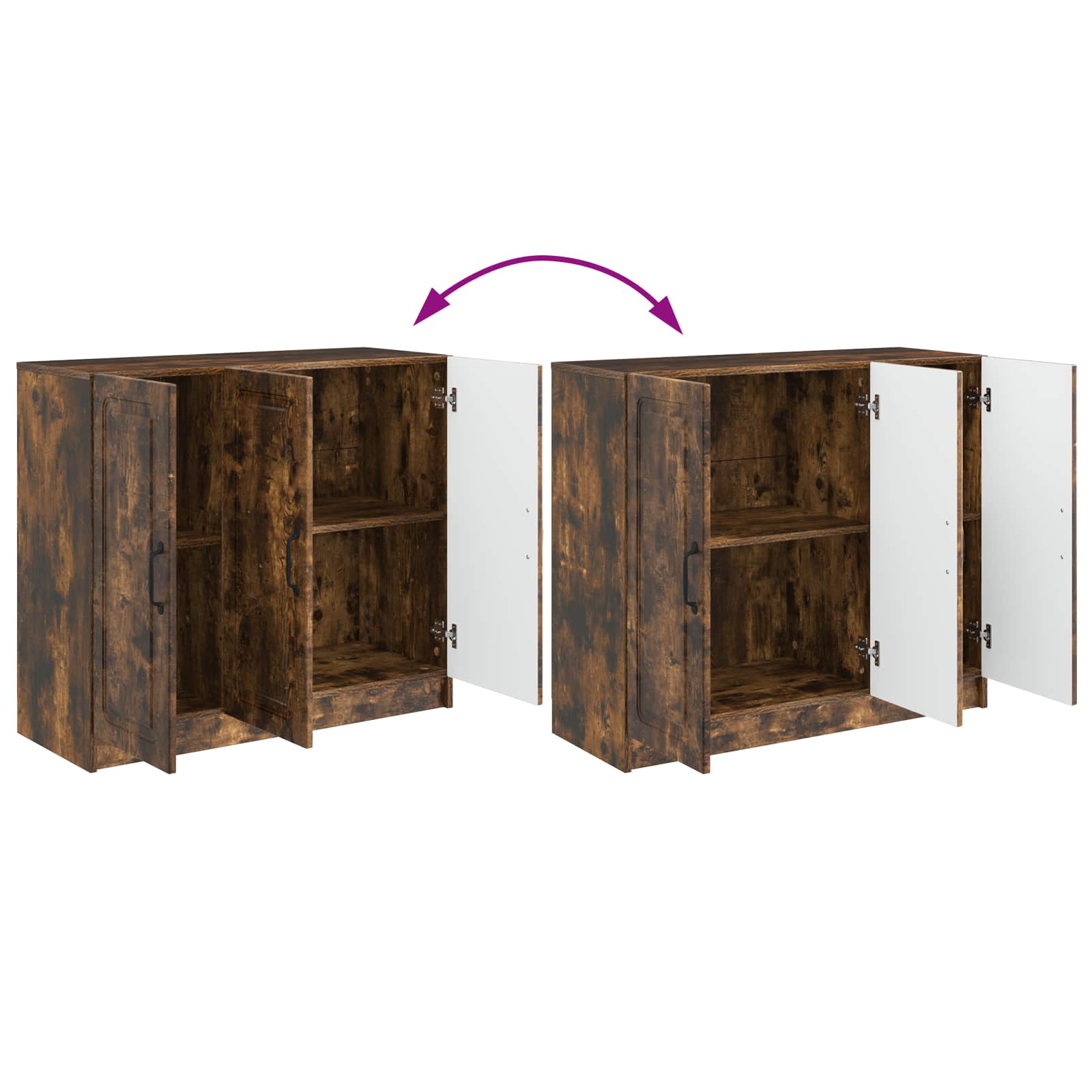 Buffet Chêne fumé 89 x 34,5 x 77 cm Bois d'ingénierie - XIOS