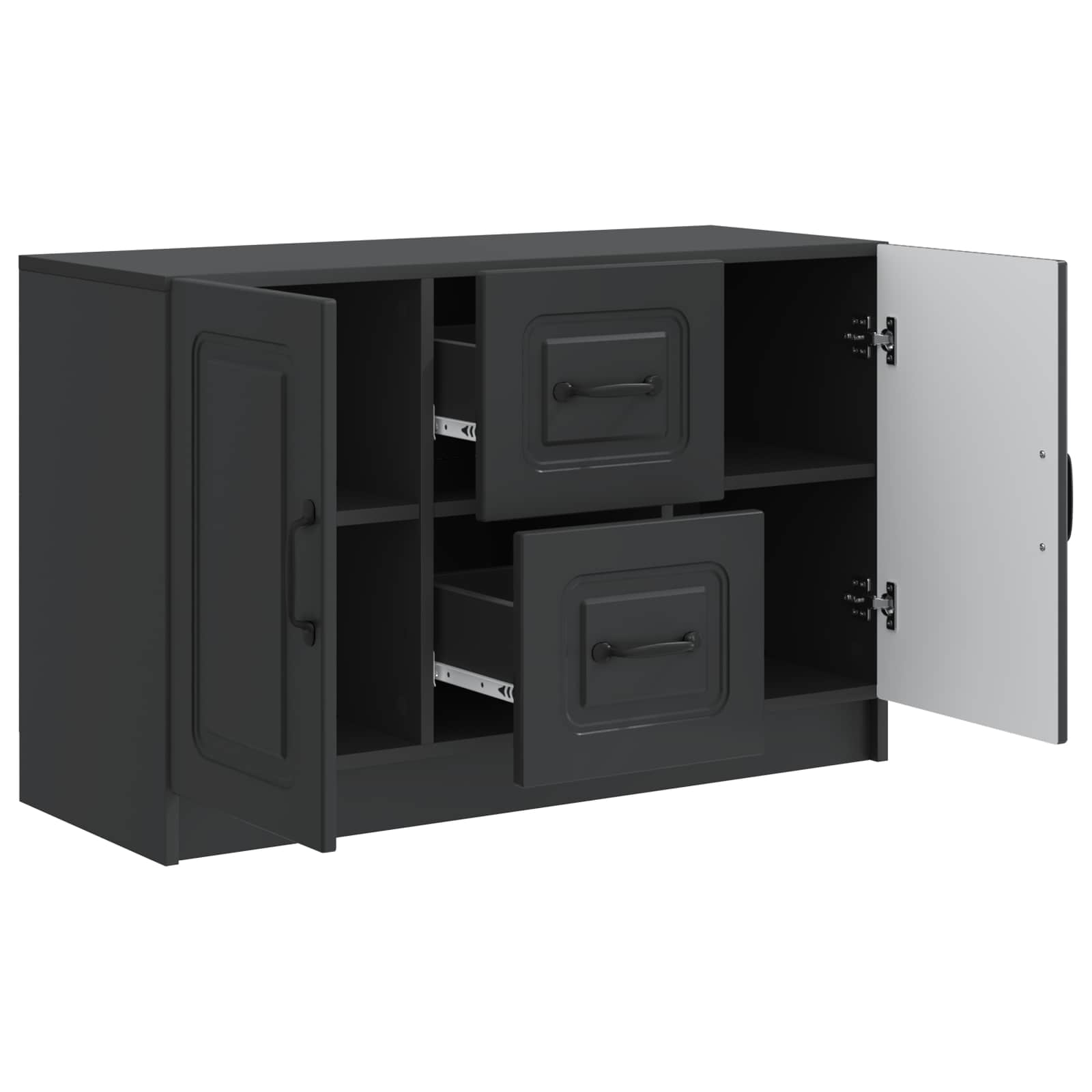 Buffet avec tiroir Noir 89 x 34,5 x 57 cm Bois d'ingénierie - XIOS