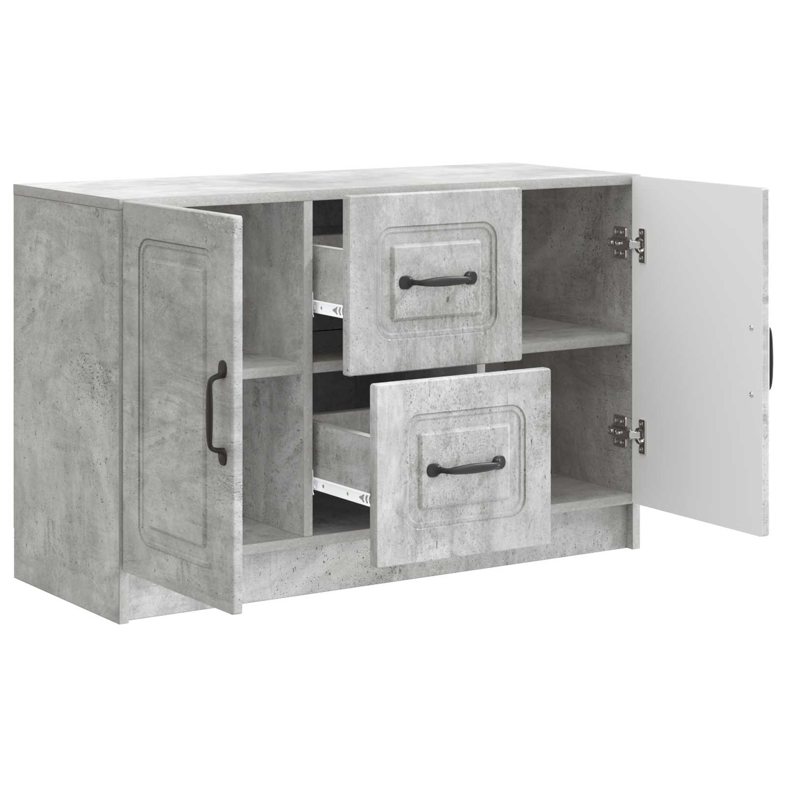 Buffet Gris béton 89 x 34,5 x 57 cm Bois d'ingénierie - XIOS