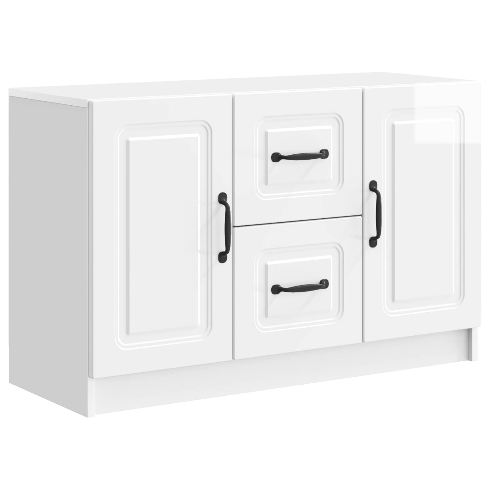 Buffet Blanc brillant 89 x 34,5 x 57 cm Bois d'ingénierie - XIOS