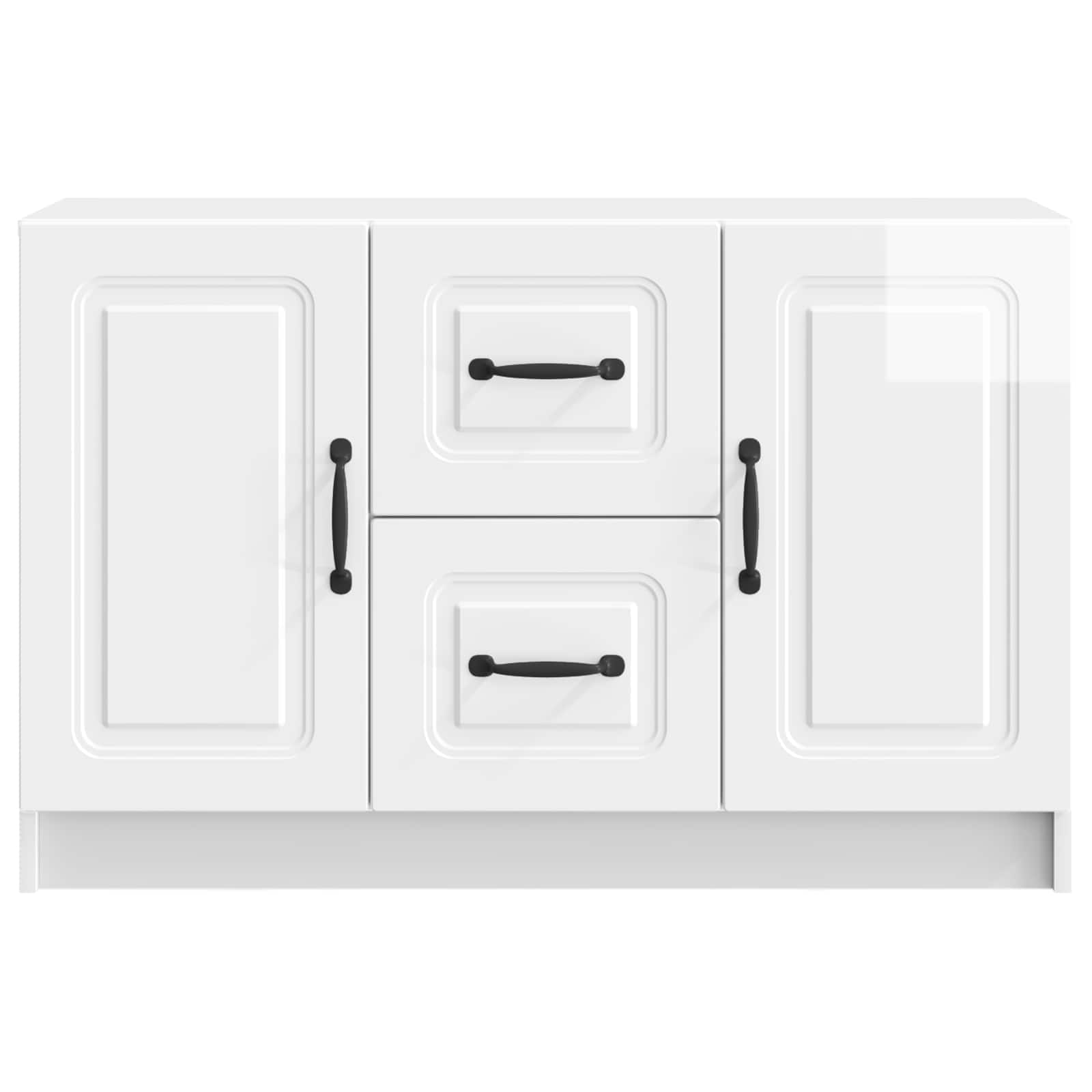 Buffet Blanc brillant 89 x 34,5 x 57 cm Bois d'ingénierie - XIOS