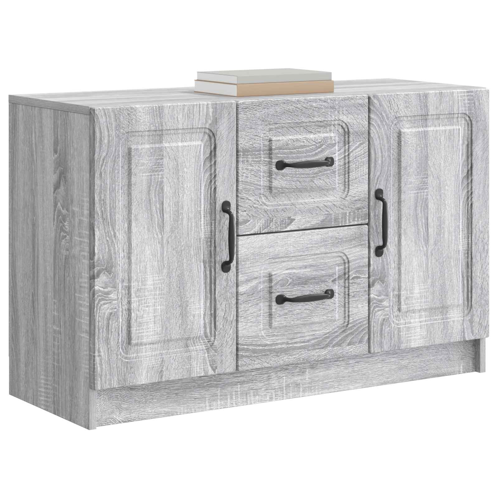 Buffet Sonoma gris 89 x 34,5 x 57 cm Bois d'ingénierie - XIOS