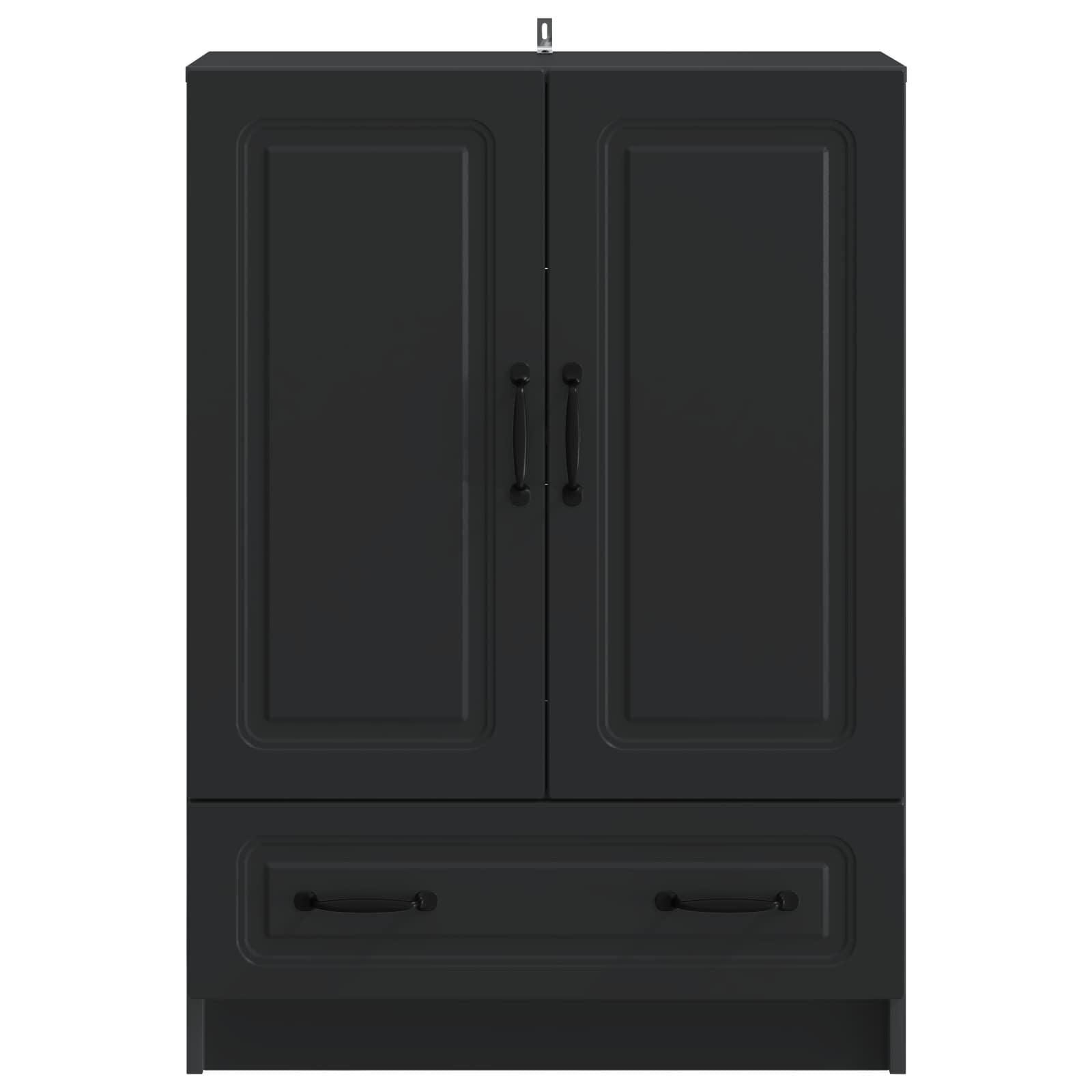 Buffet avec tiroir Noir 66 x 34,5 x 92 cm Bois d'ingénierie - XIOS