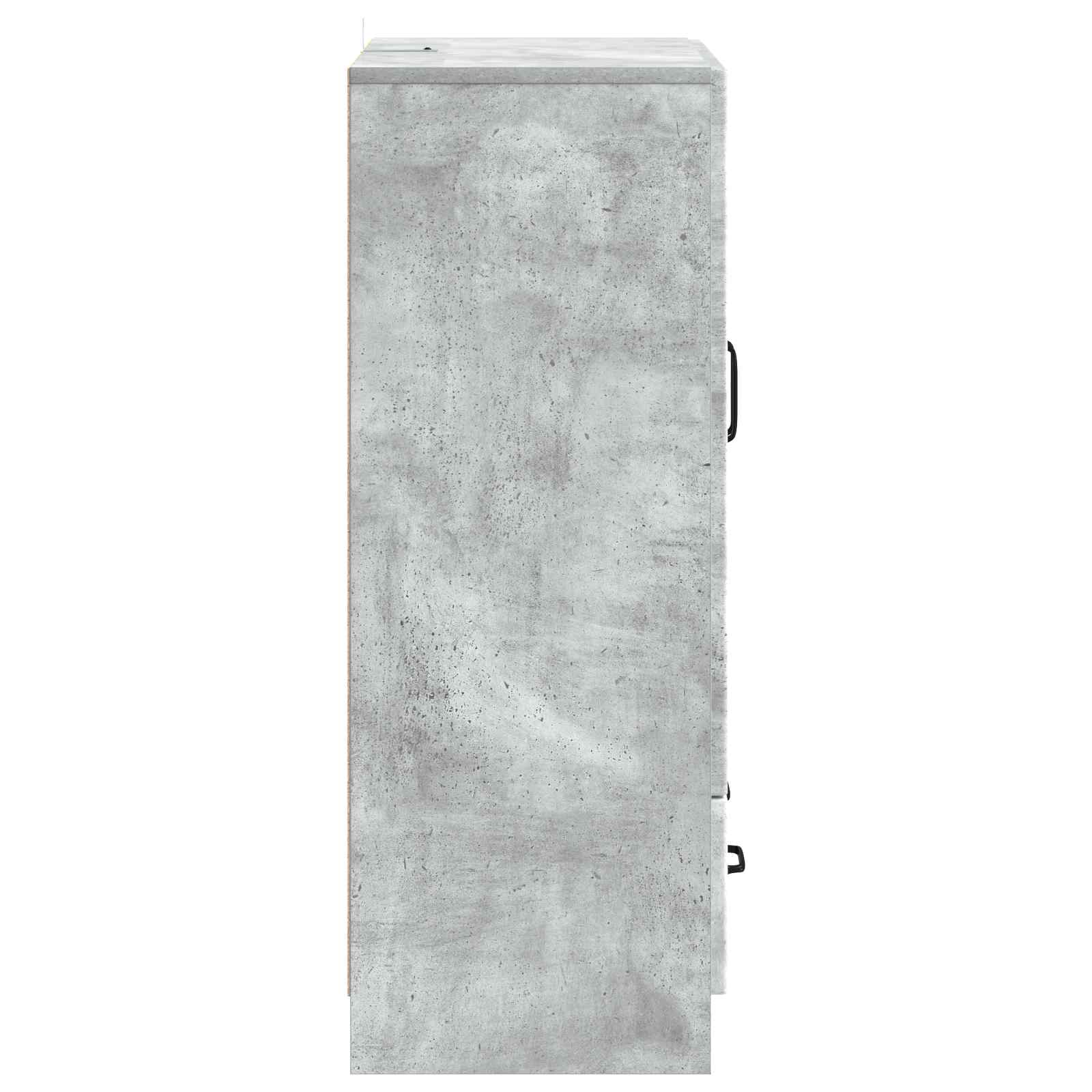 Buffet Gris béton 66 x 34,5 x 92 cm Bois d'ingénierie - XIOS
