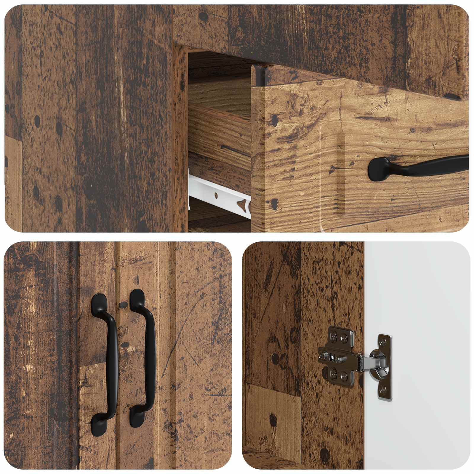 Buffet Bois ancien 66 x 34,5 x 92 cm Bois d'ingénierie - XIOS