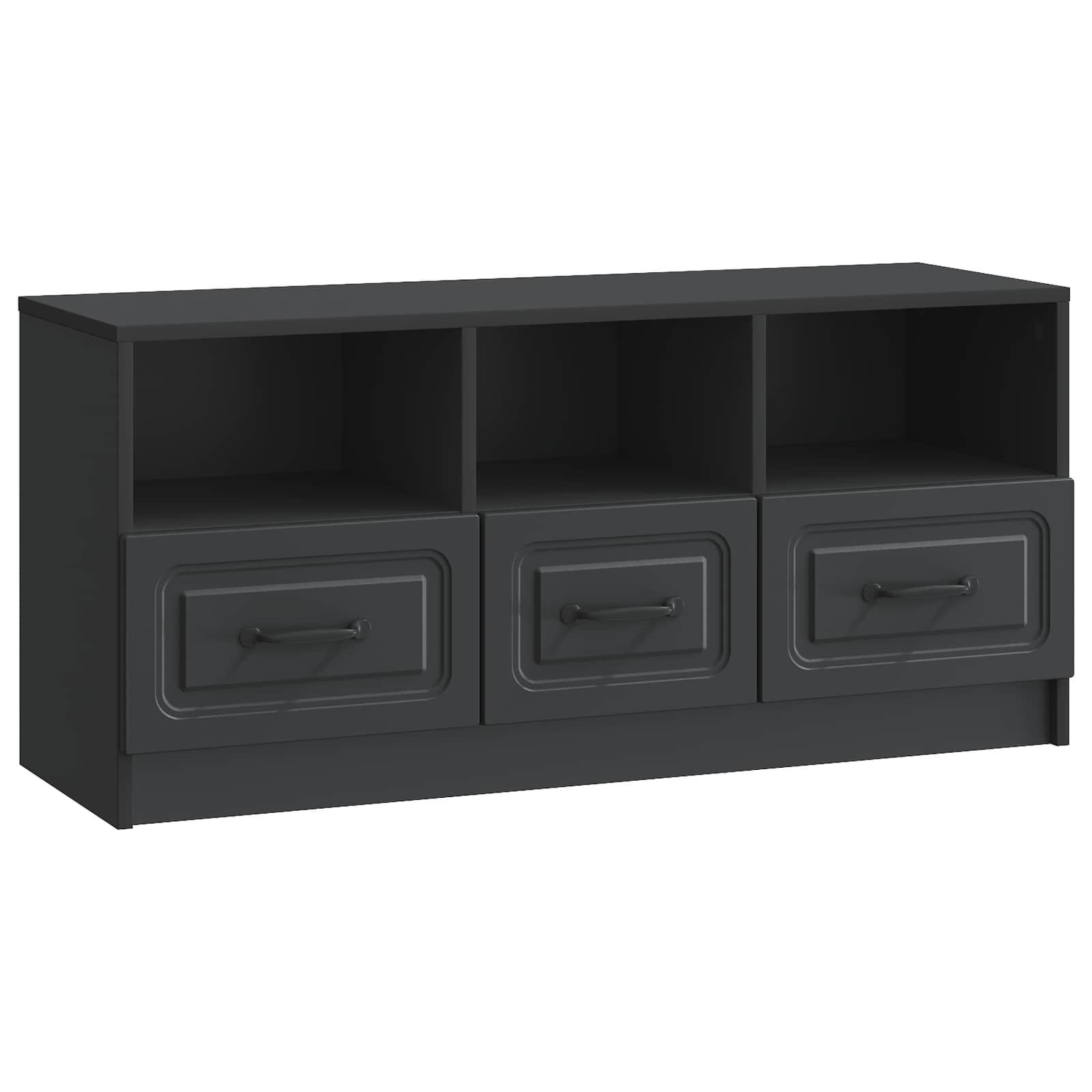 Meuble TV avec tiroir Noir 102 x 34,5 x 47 cm Bois d'ingénierie - XIOS