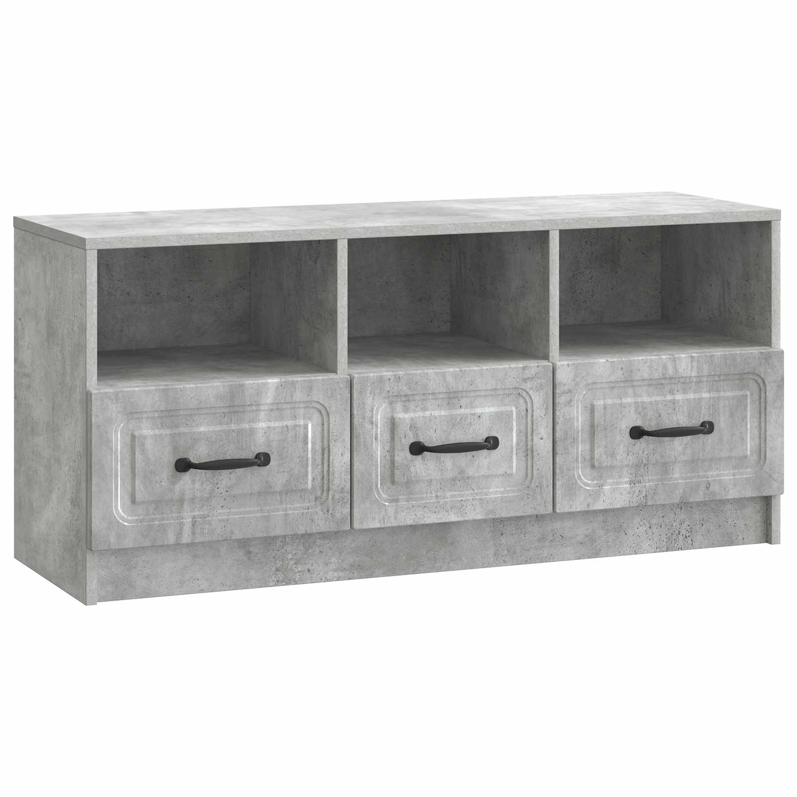 Meuble TV Gris béton 102 x 34,5 x 47 cm Bois d'ingénierie - XIOS