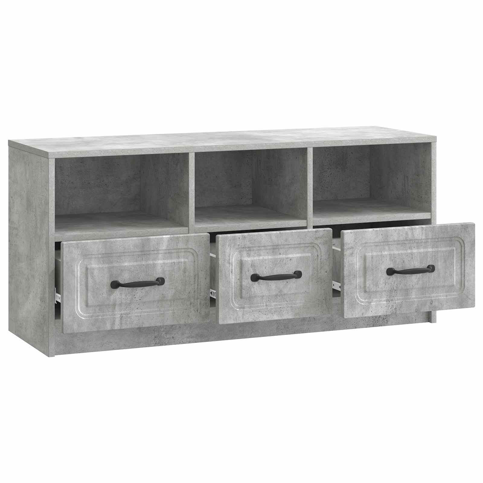 Meuble TV Gris béton 102 x 34,5 x 47 cm Bois d'ingénierie - XIOS