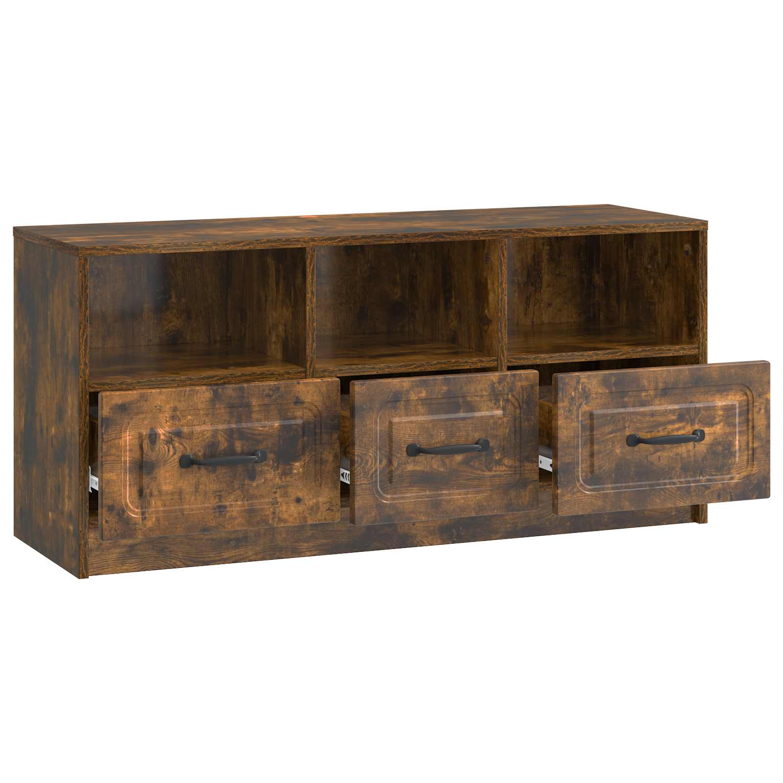 Meuble TV Chêne fumé 102 x 34,5 x 47 cm Bois d'ingénierie - XIOS