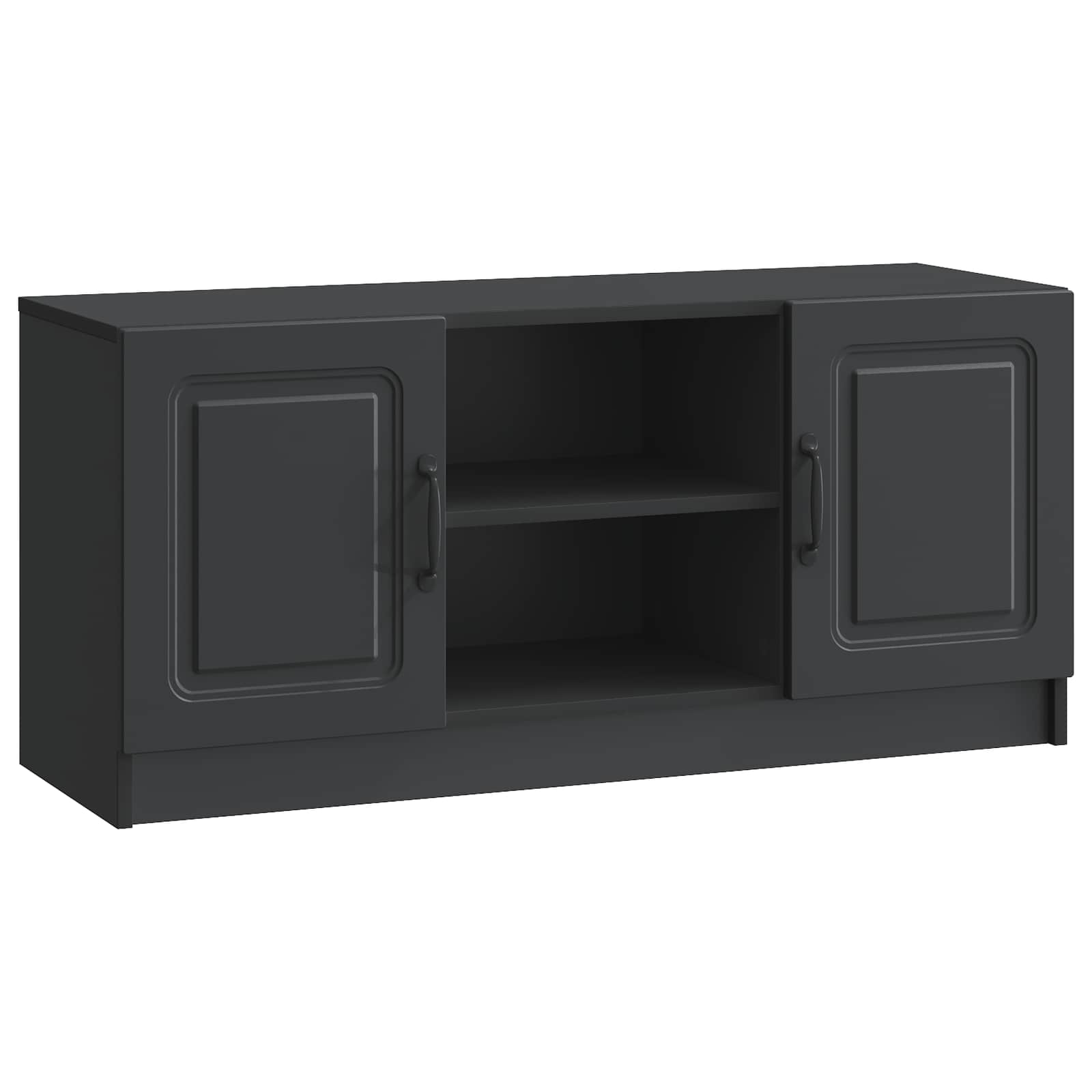 Meuble TV Noir 102 x 34,5 x 47 cm Bois d'ingénierie - XIOS