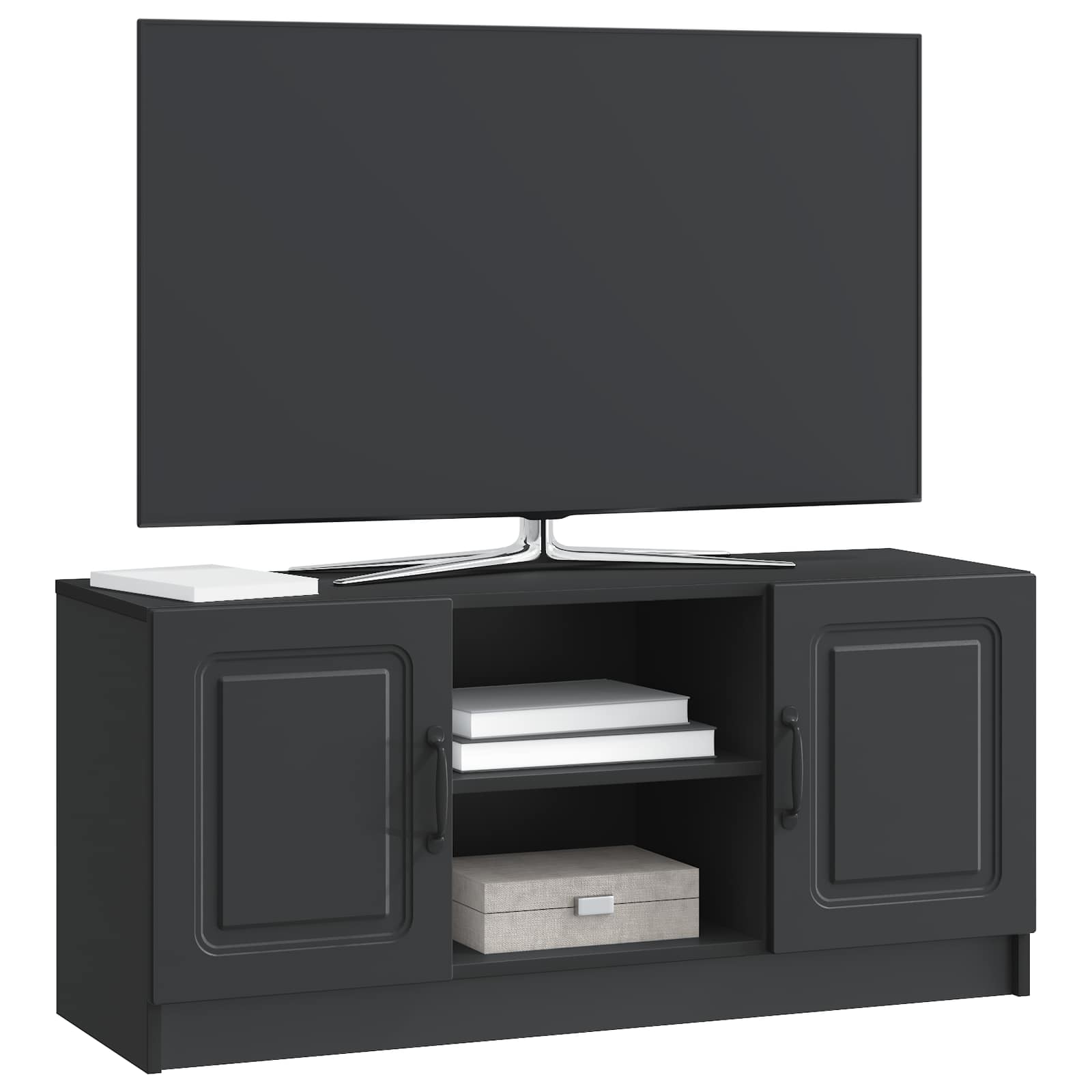 Meuble TV Noir 102 x 34,5 x 47 cm Bois d'ingénierie - XIOS