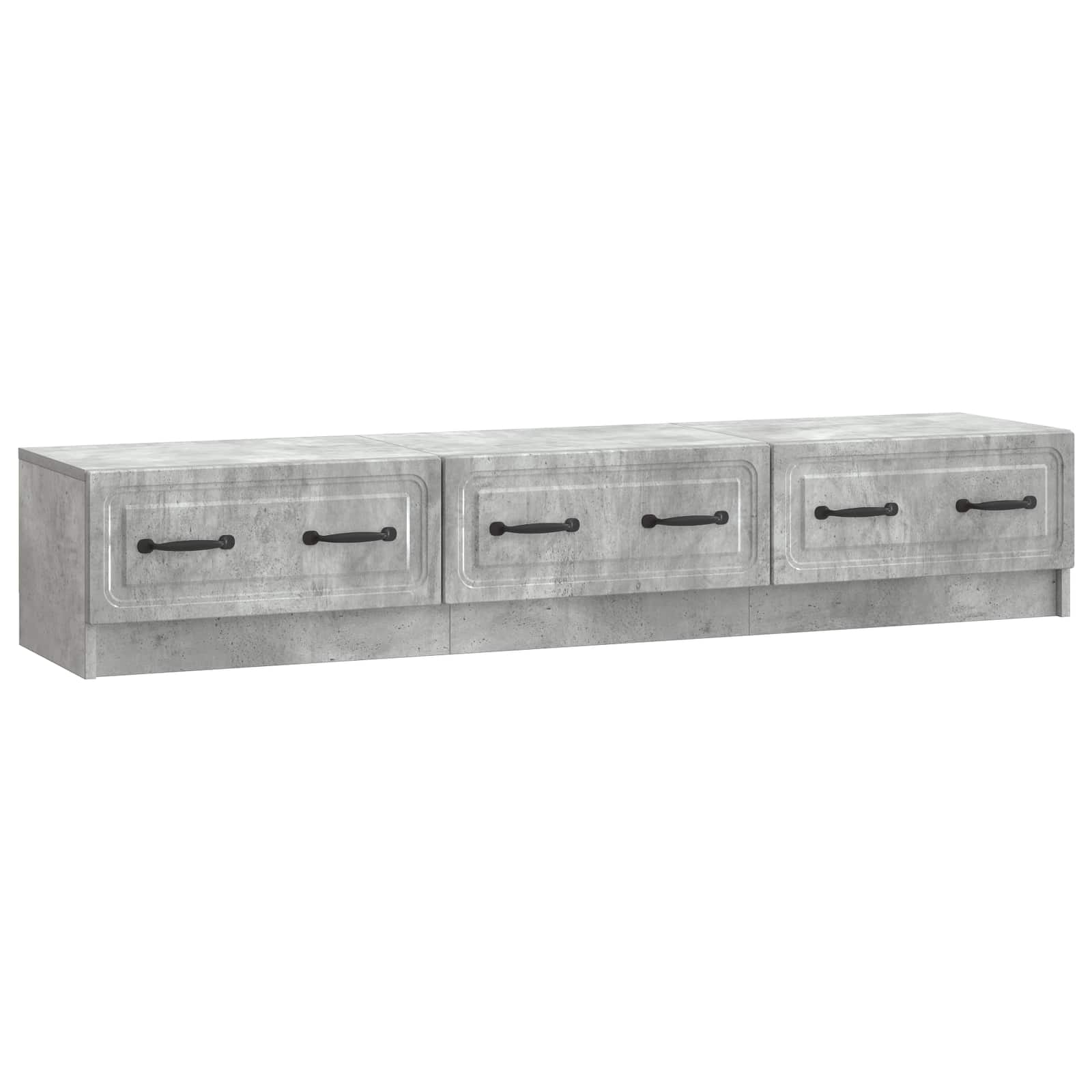 Meuble TV Gris béton 147 x 34,5 x 27 cm Bois d'ingénierie - XIOS