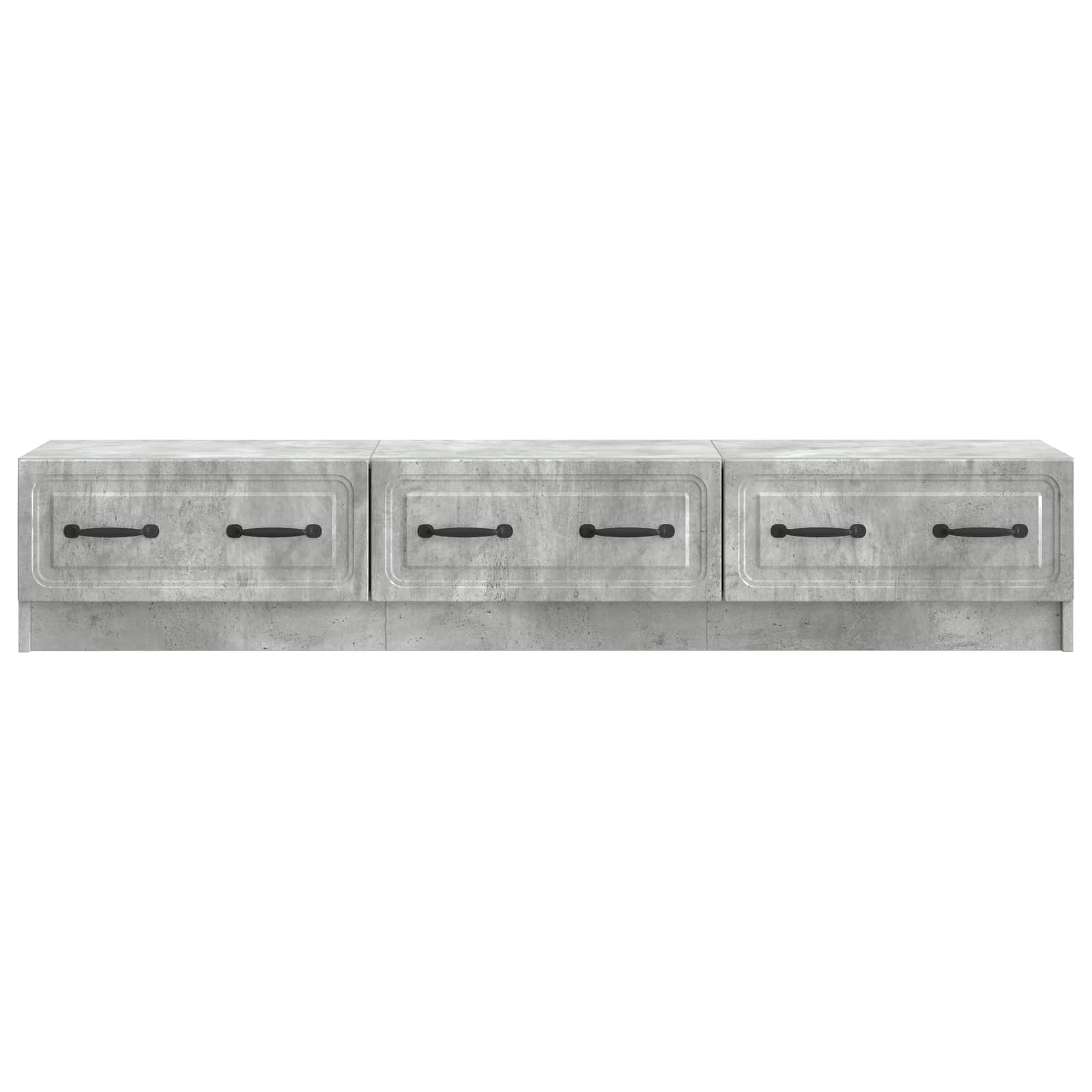 Meuble TV Gris béton 147 x 34,5 x 27 cm Bois d'ingénierie - XIOS