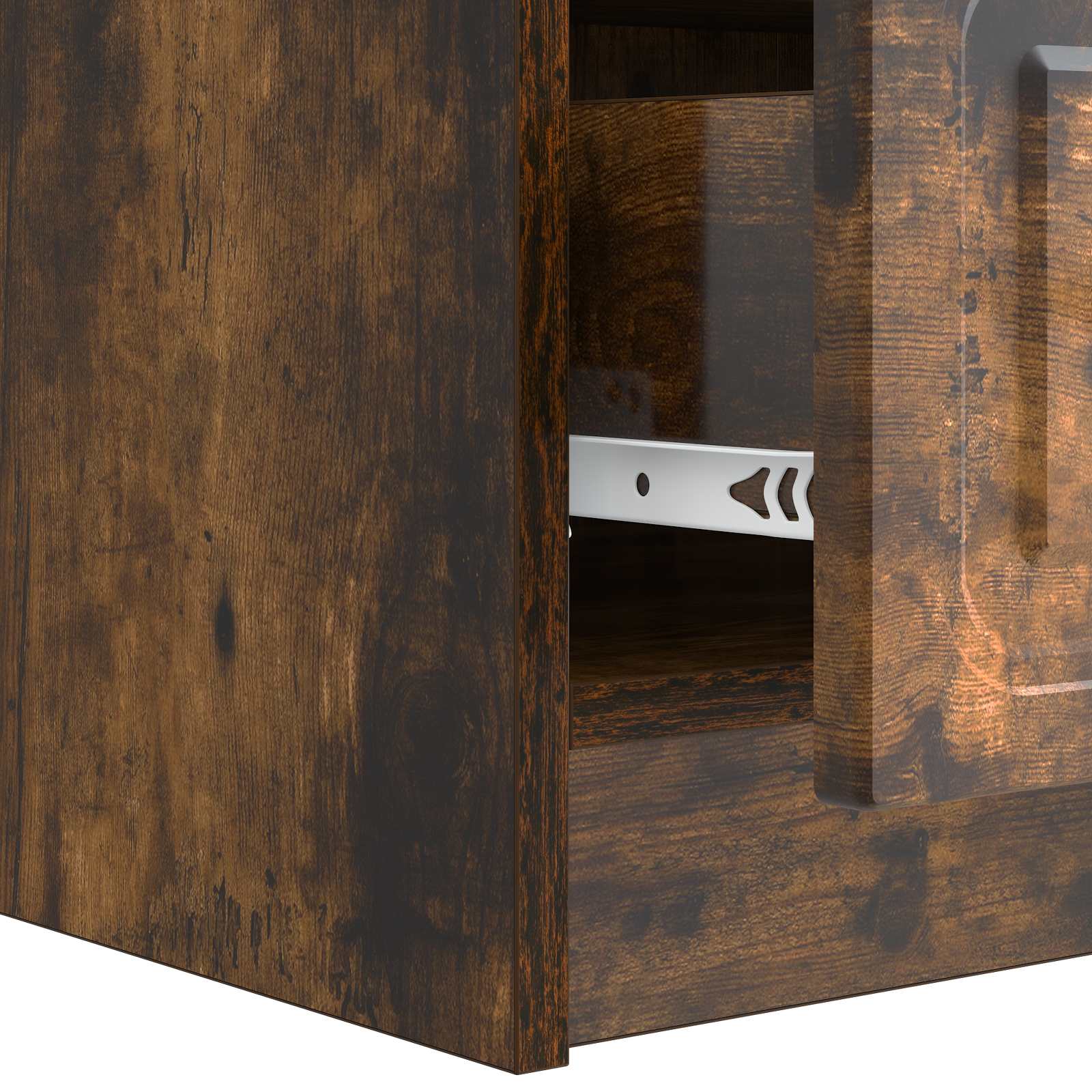 Meuble TV Chêne fumé 147 x 34,5 x 27 cm Bois d'ingénierie - XIOS