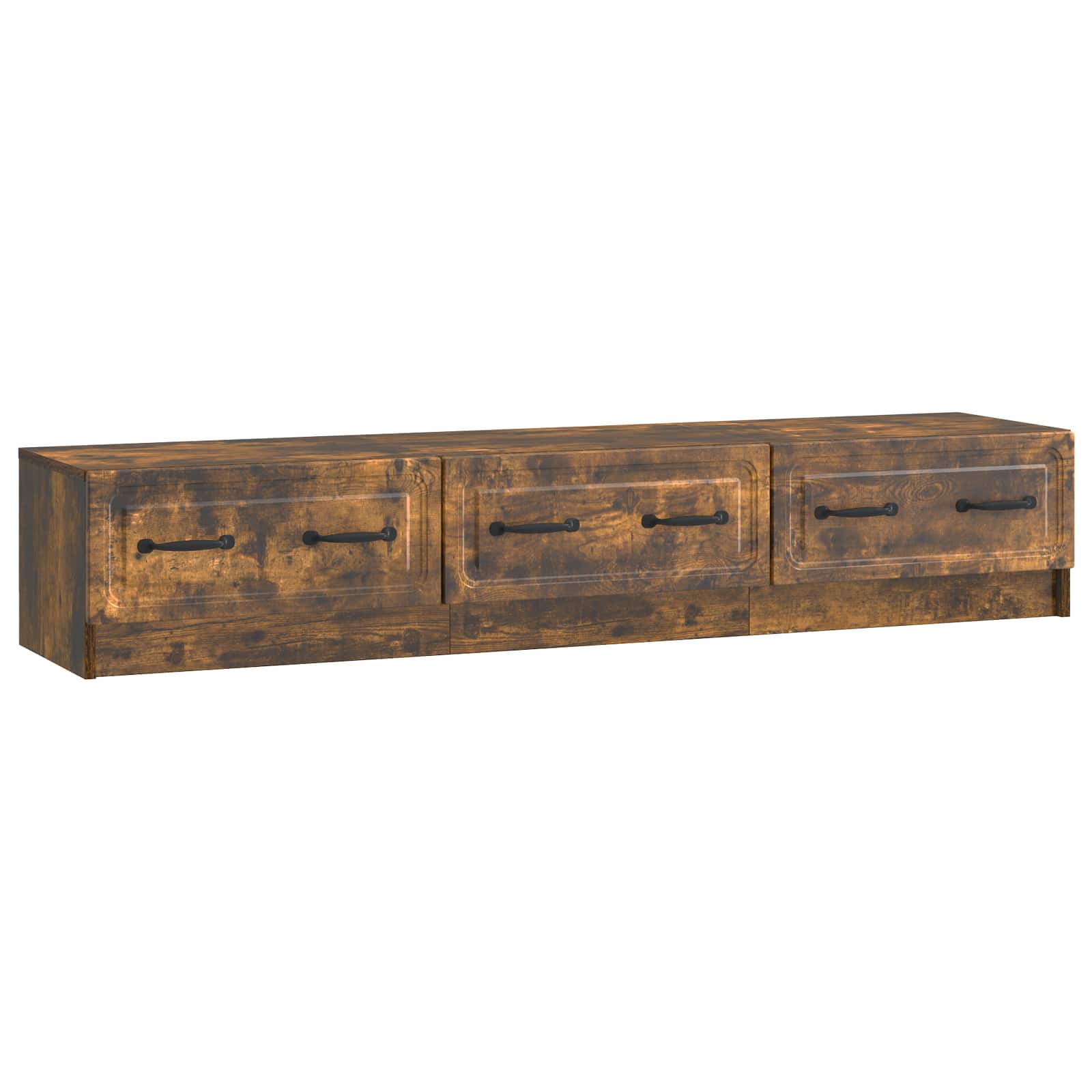 Meuble TV Chêne fumé 147 x 34,5 x 27 cm Bois d'ingénierie - XIOS