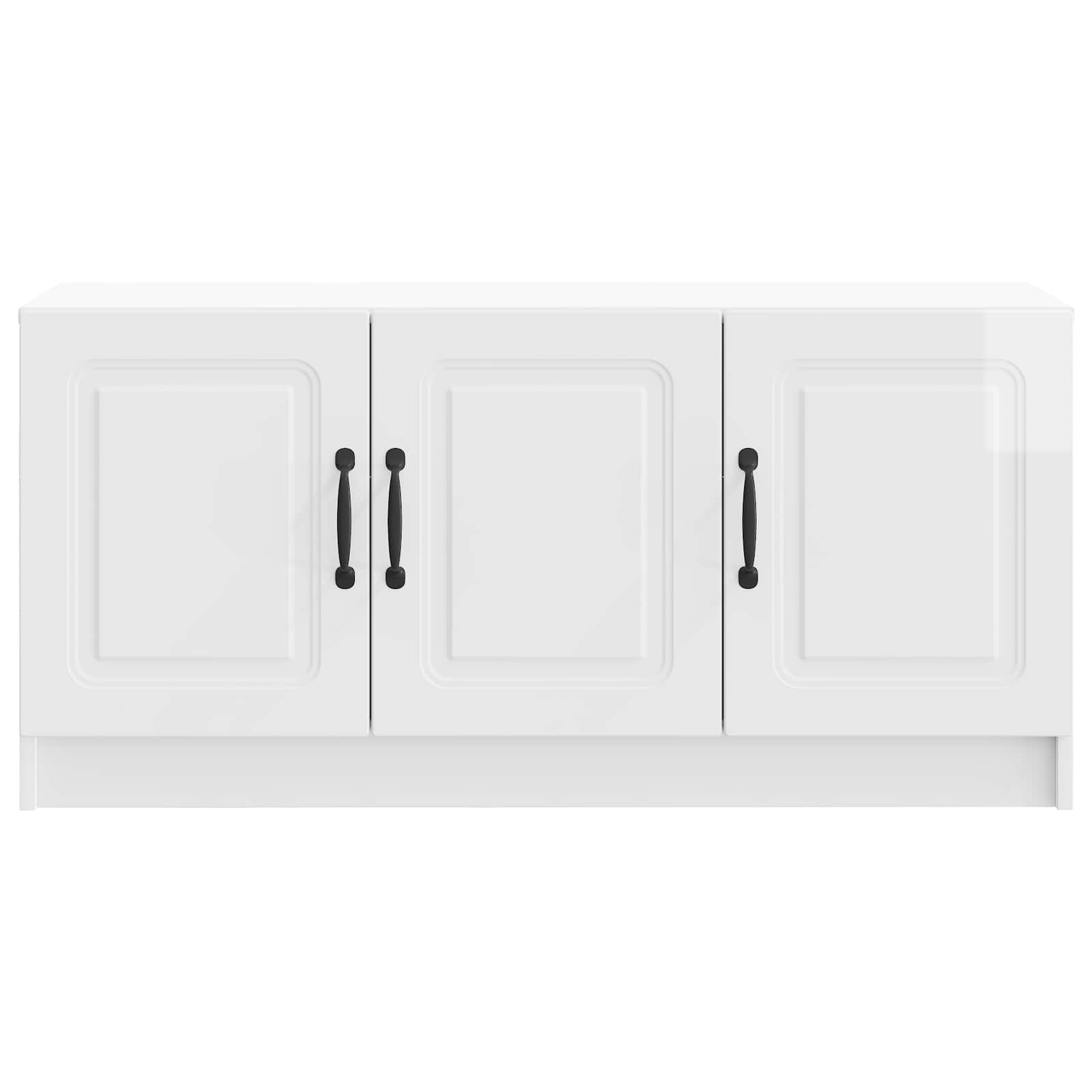 Meuble TV Blanc brillant 99 x 34,5 x 47 cm Bois d'ingénierie - XIOS