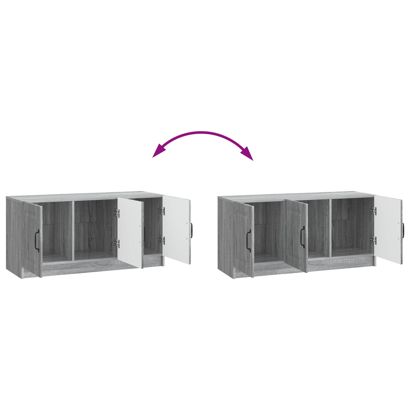 Meuble TV Sonoma gris 99 x 34,5 x 47 cm Bois d'ingénierie - XIOS