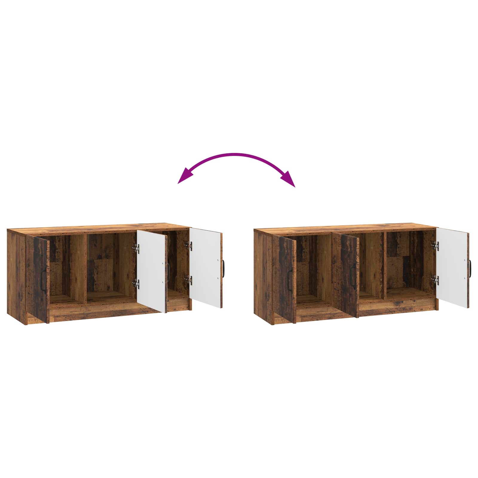 Meuble TV Bois ancien 99 x 34,5 x 47 cm Bois d'ingénierie - XIOS